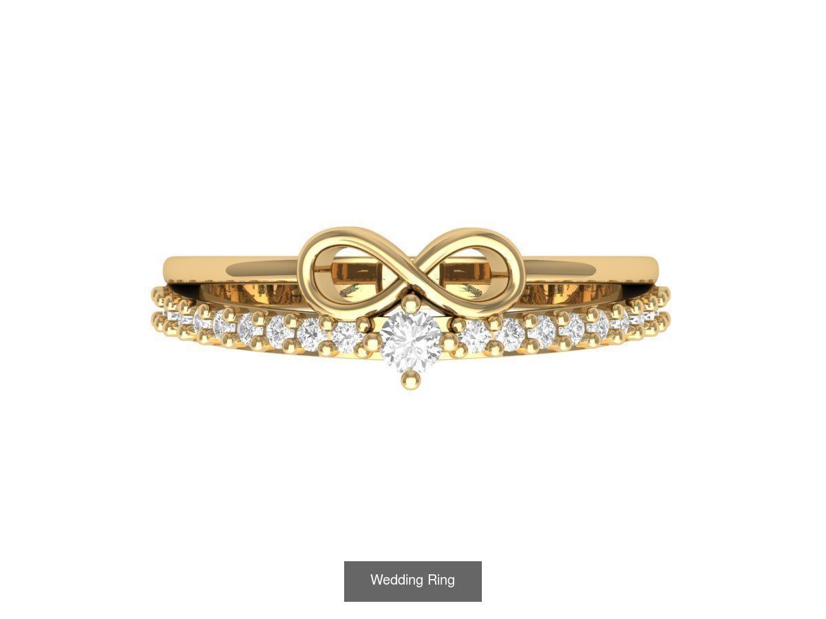 Wedding Engagement Solitaire Artdeco Collaction 3D Model Collection_143