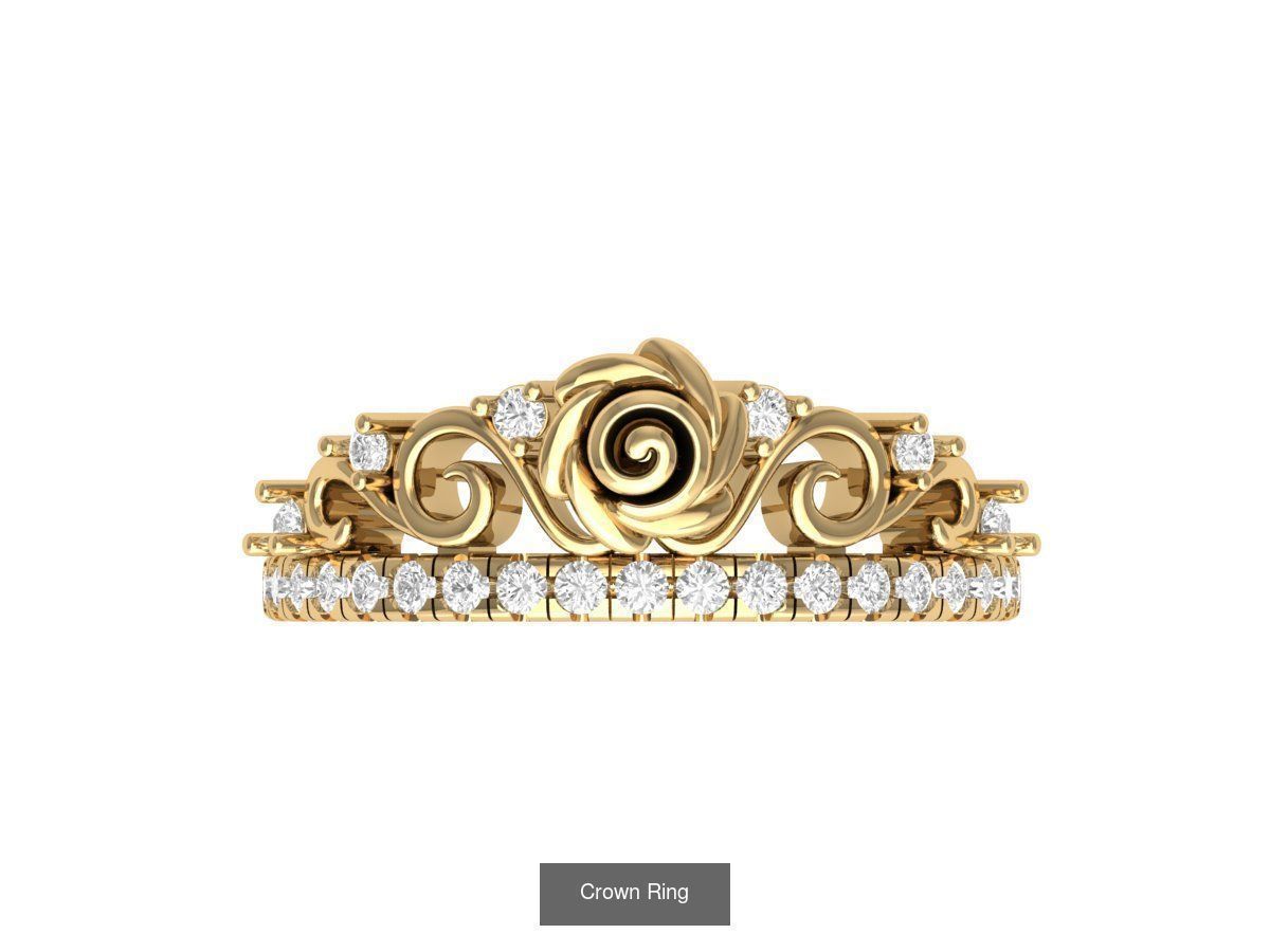 Wedding Engagement Solitaire Artdeco Collaction 3D Model Collection_156