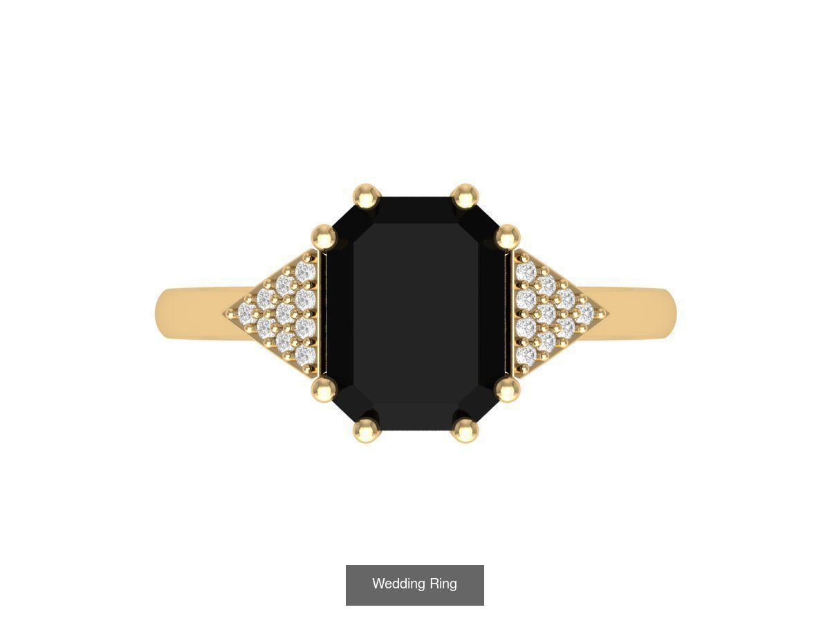 Wedding Engagement Solitaire Artdeco Collaction 3D Model Collection_116