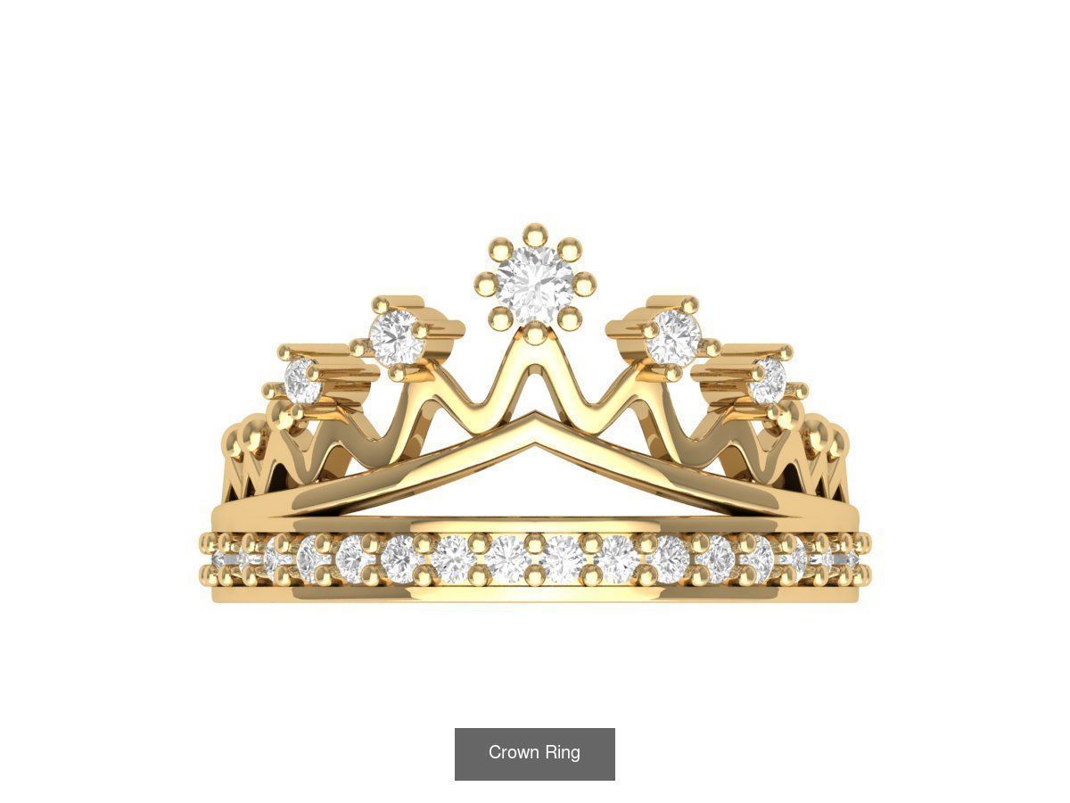 Wedding Engagement Solitaire Artdeco Collaction 3D Model Collection_155