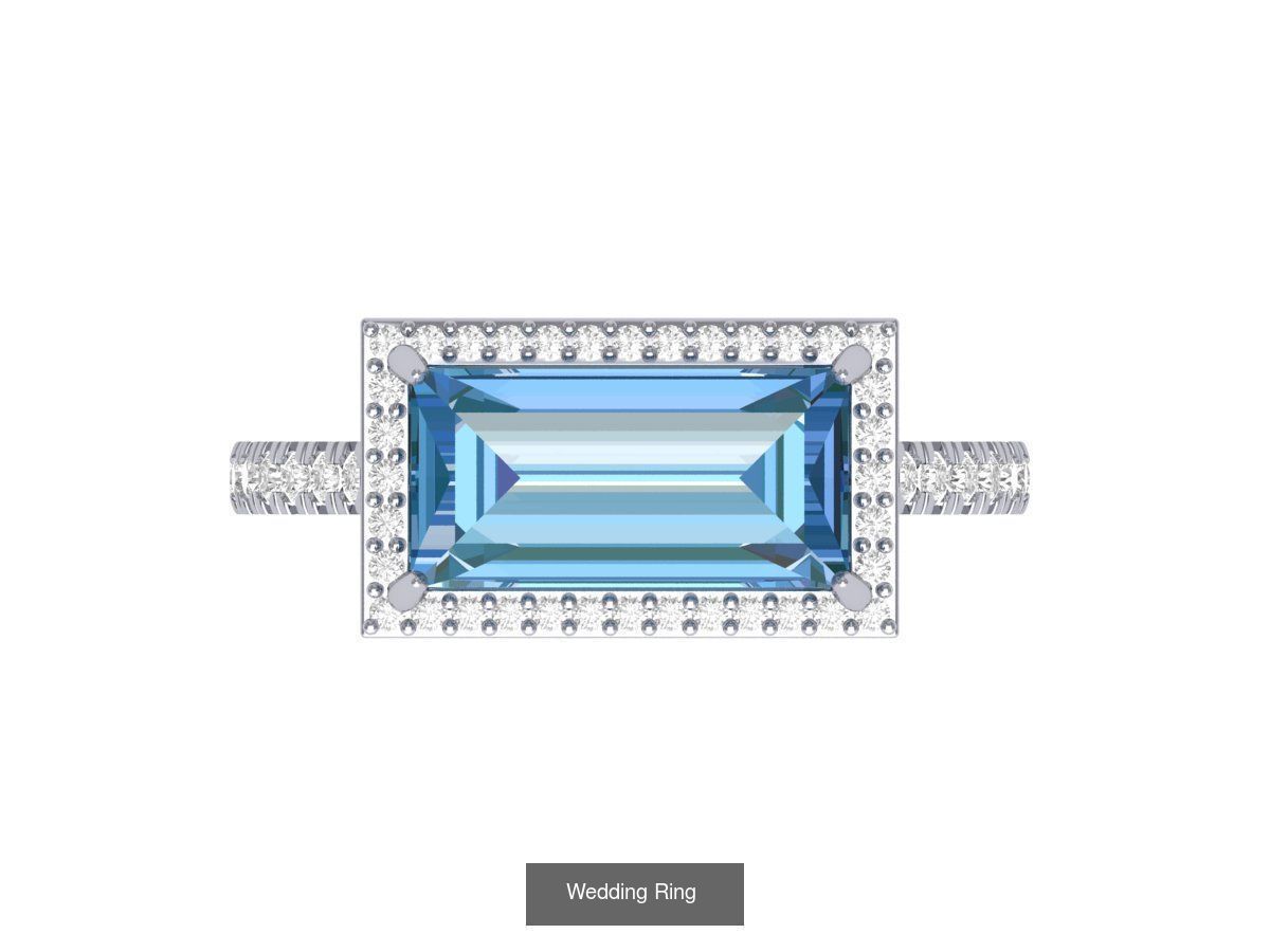 Wedding Engagement Solitaire Artdeco Collaction 3D Model Collection_160