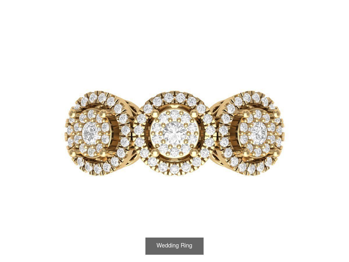 Wedding Engagement Solitaire Artdeco Collaction 3D Model Collection_120