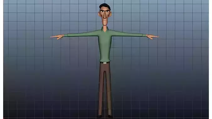 Stylized Character Model Low-poly 3D model