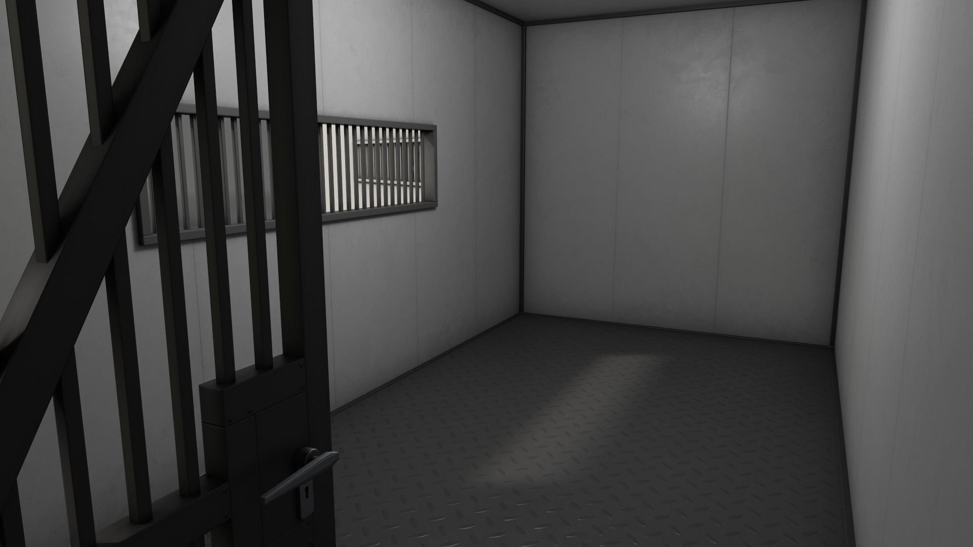 PBR Container House CB 20ft V2 Low-poly 3D model_14