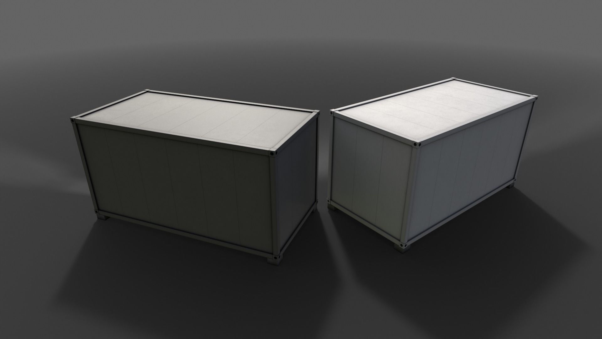 PBR Container House CB 20ft V2 Low-poly 3D model_19