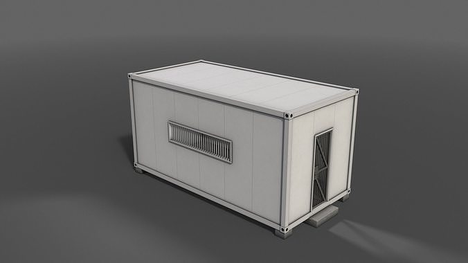 PBR Container House CB 20ft V2 Low-poly 3D model