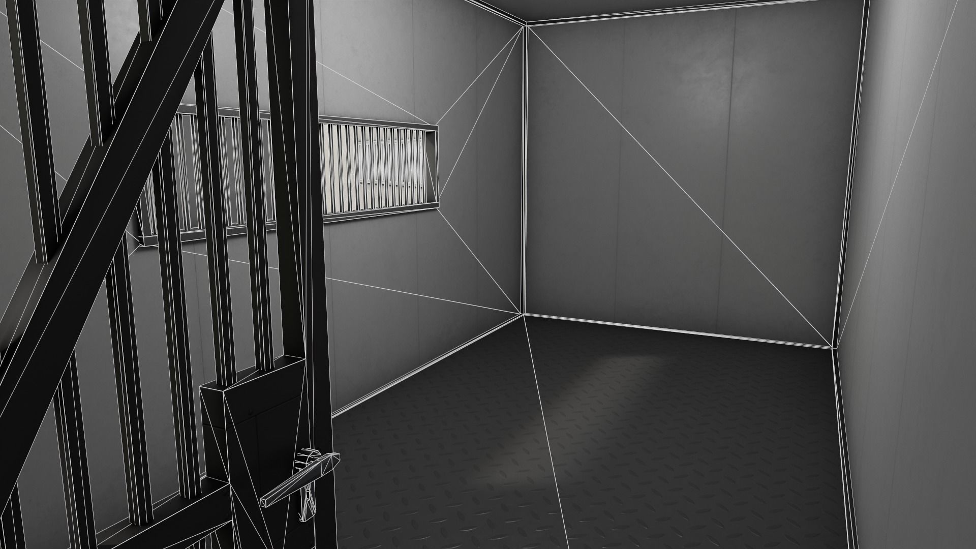 PBR Container House CB 20ft V2 Low-poly 3D model_15