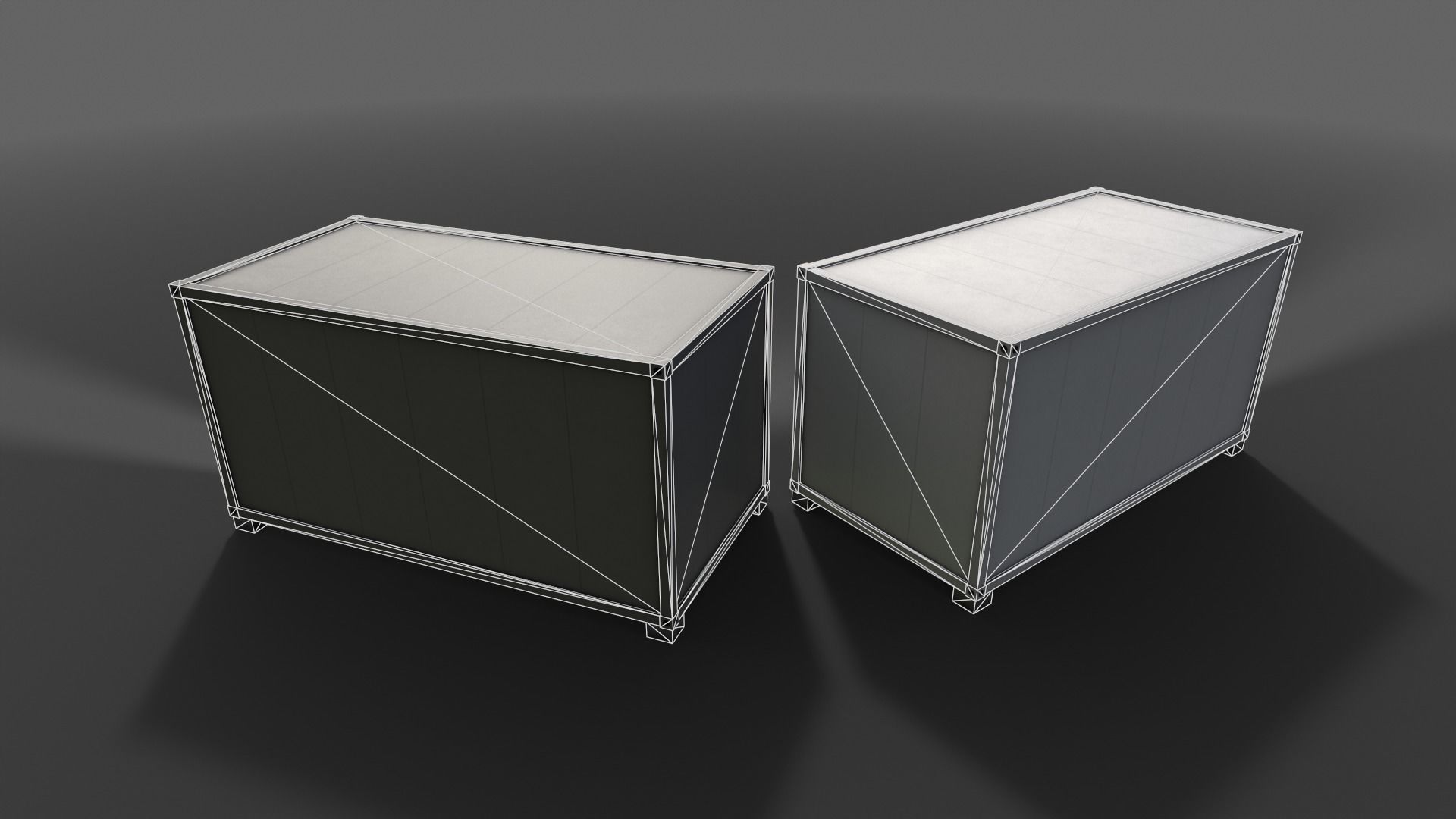 PBR Container House CB 20ft V2 Low-poly 3D model_21