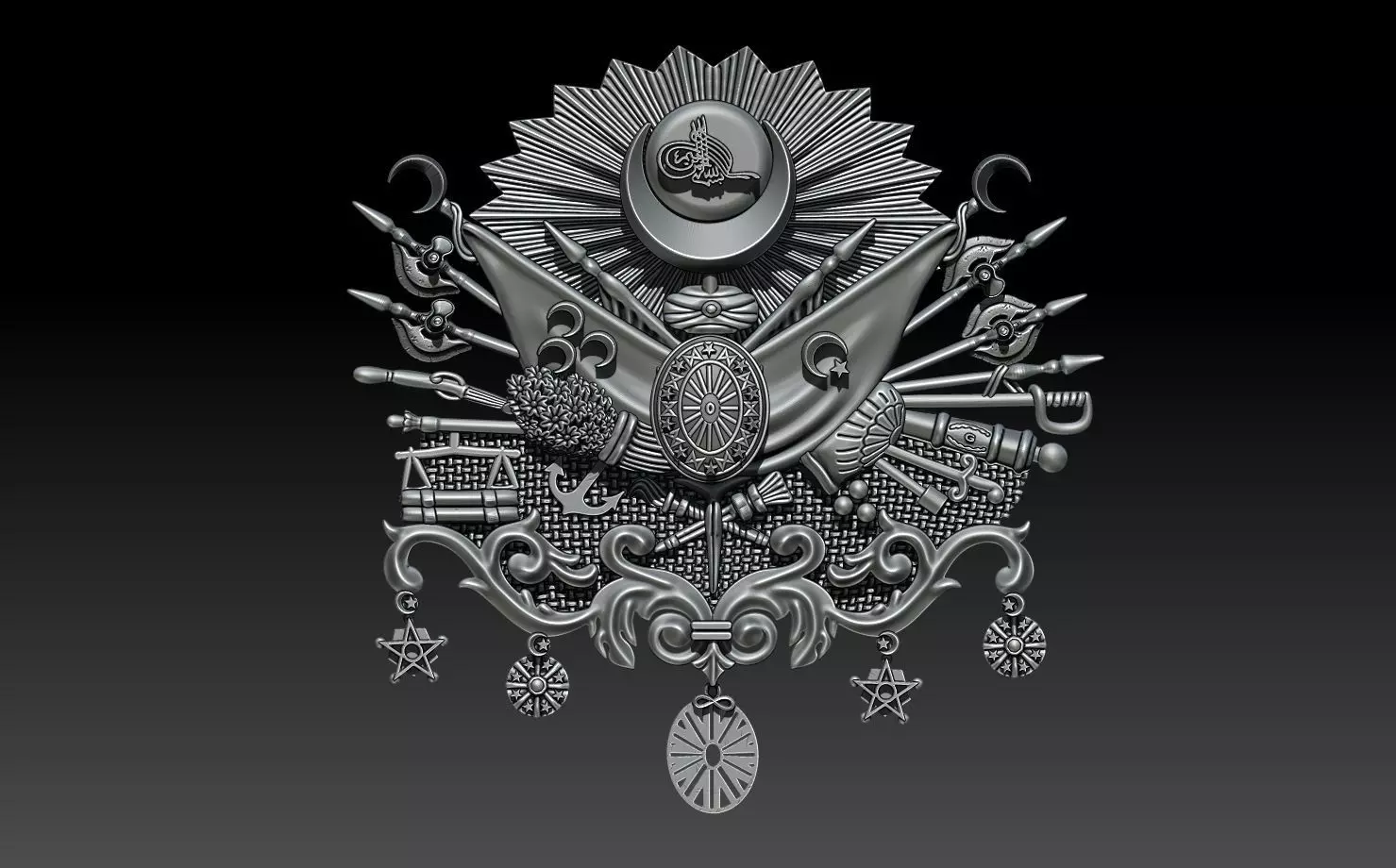 ottoman sultans signature 3D print model