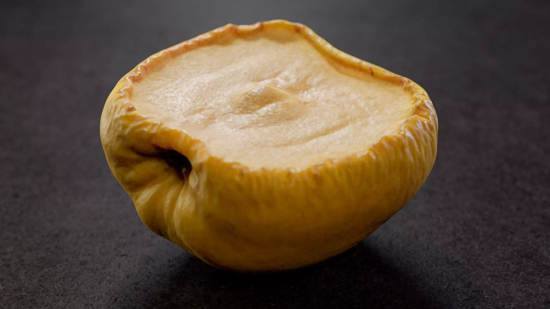 Yellow Apple 3D model_0