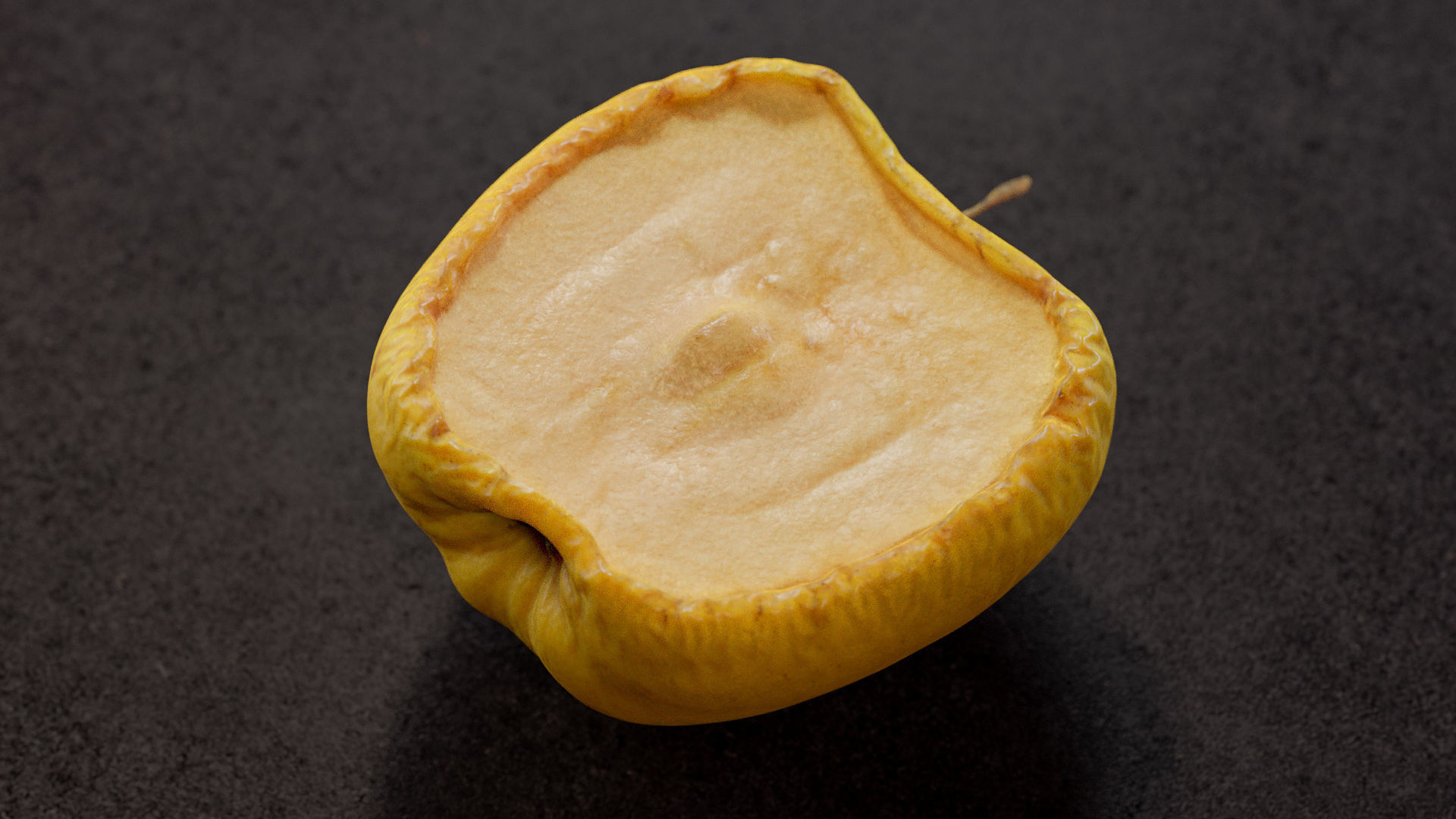 Yellow Apple 3D model_2