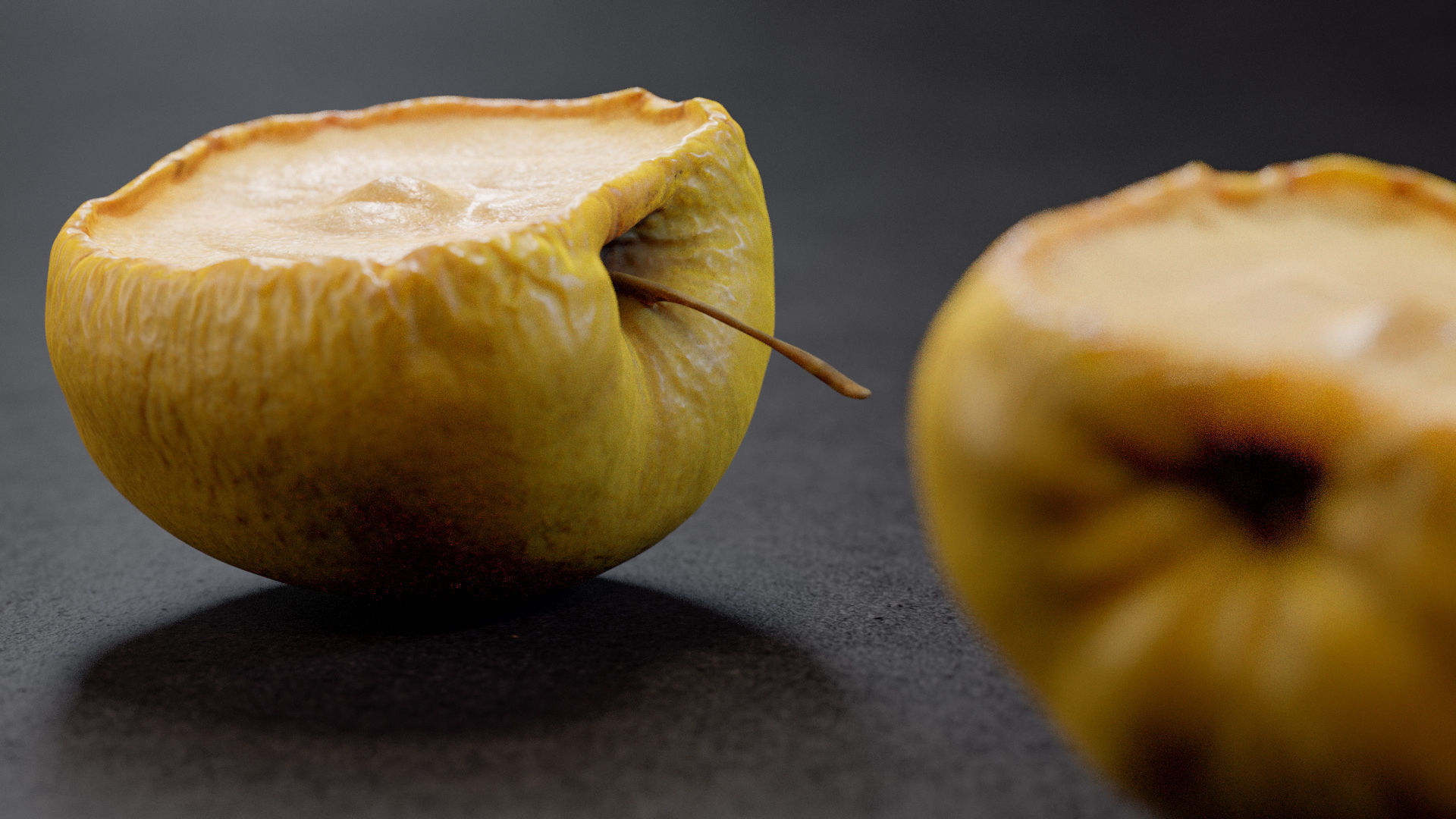 Yellow Apple 3D model_7