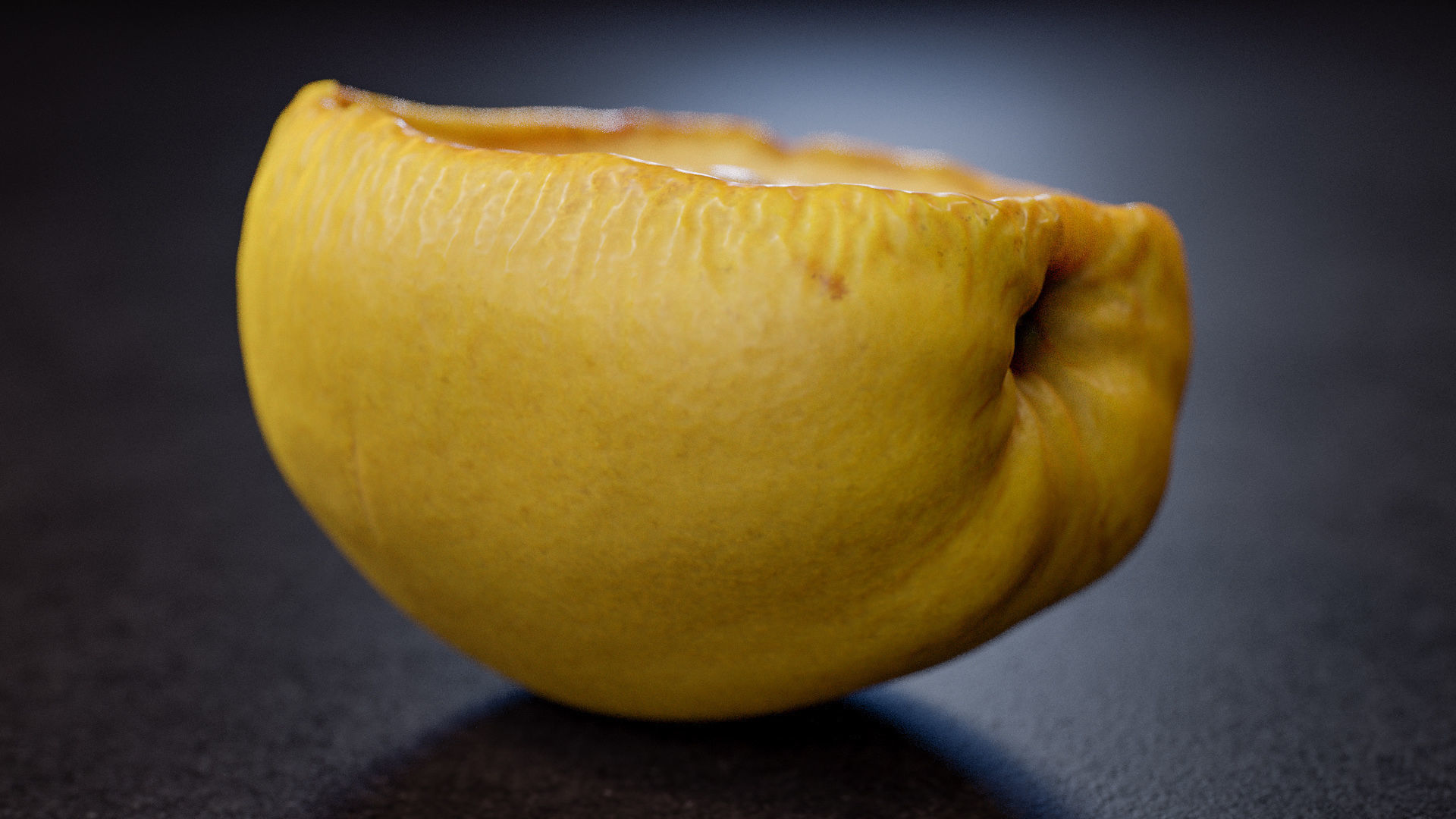 Yellow Apple 3D model_4