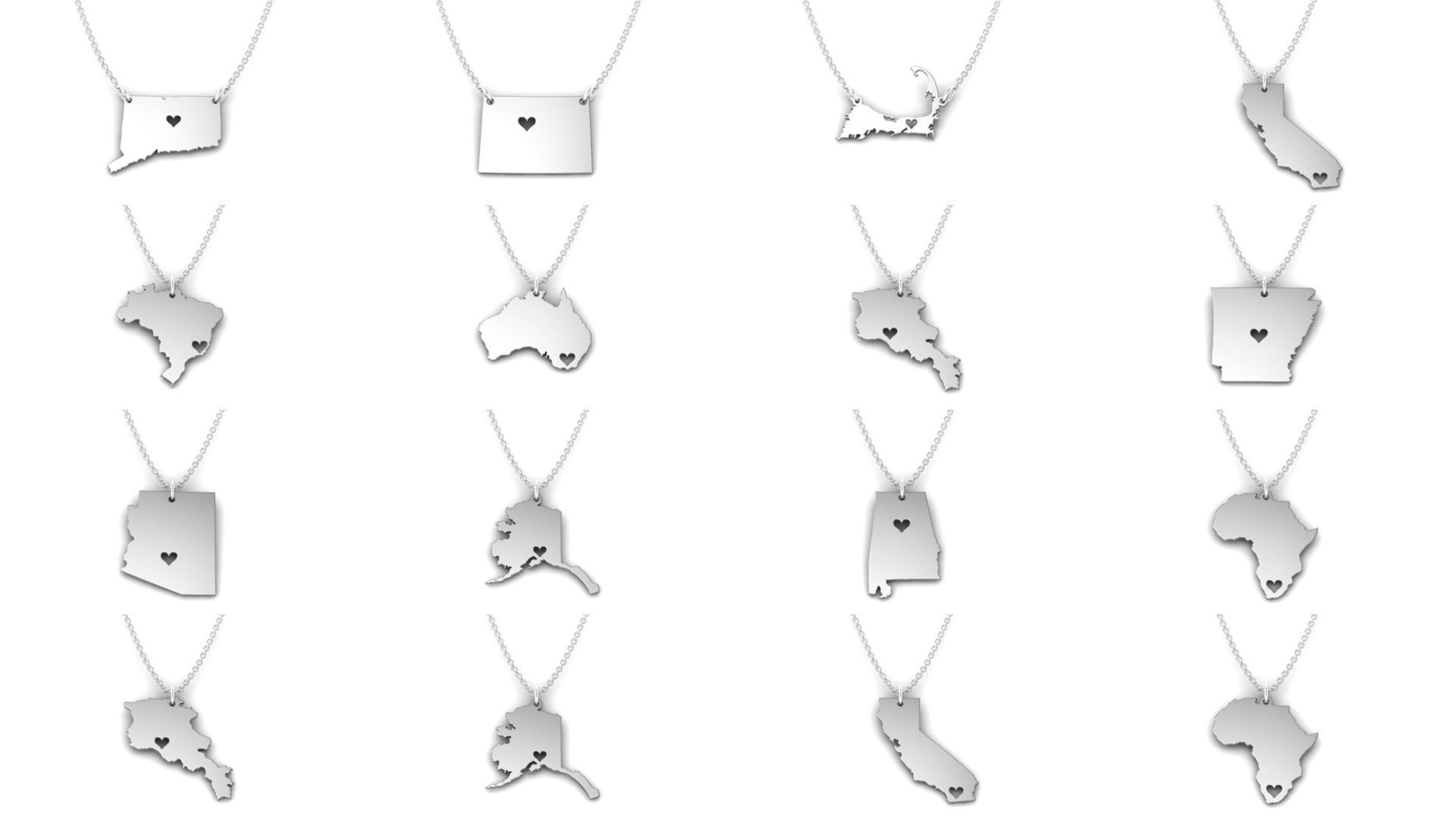 3DM 60 US STATE PENDANT FILES 3D Model Collection_8