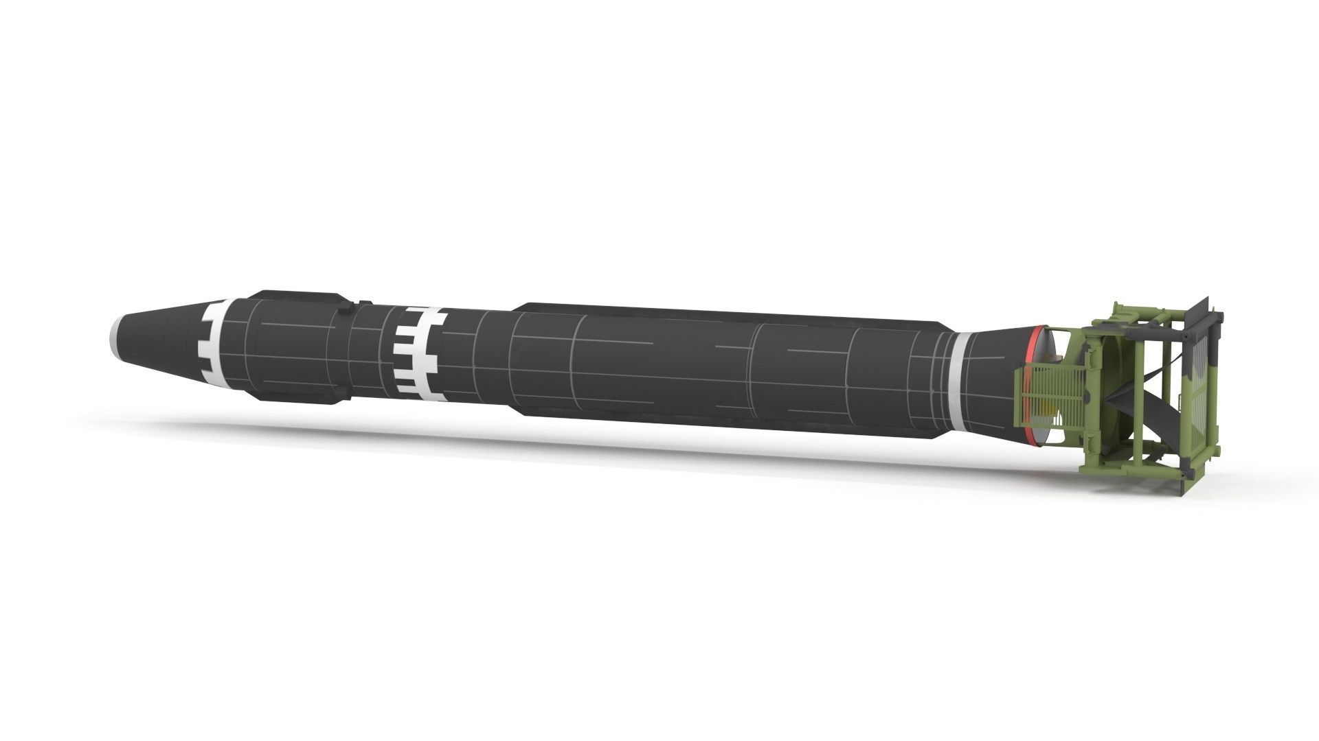 Hwasong-15 Intercontinental Ballistic Missile 3D model_14