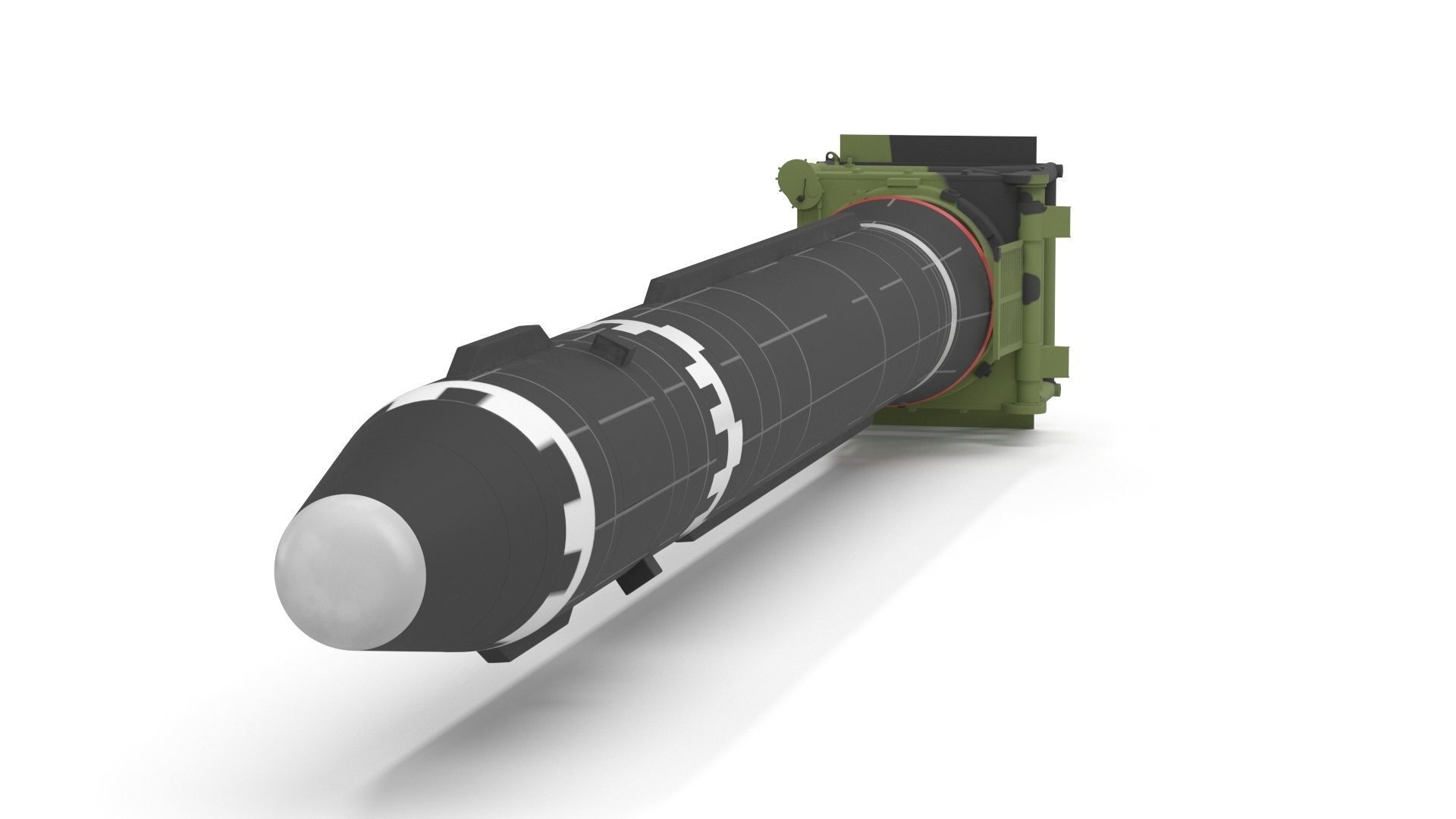 Hwasong-15 Intercontinental Ballistic Missile 3D model_9
