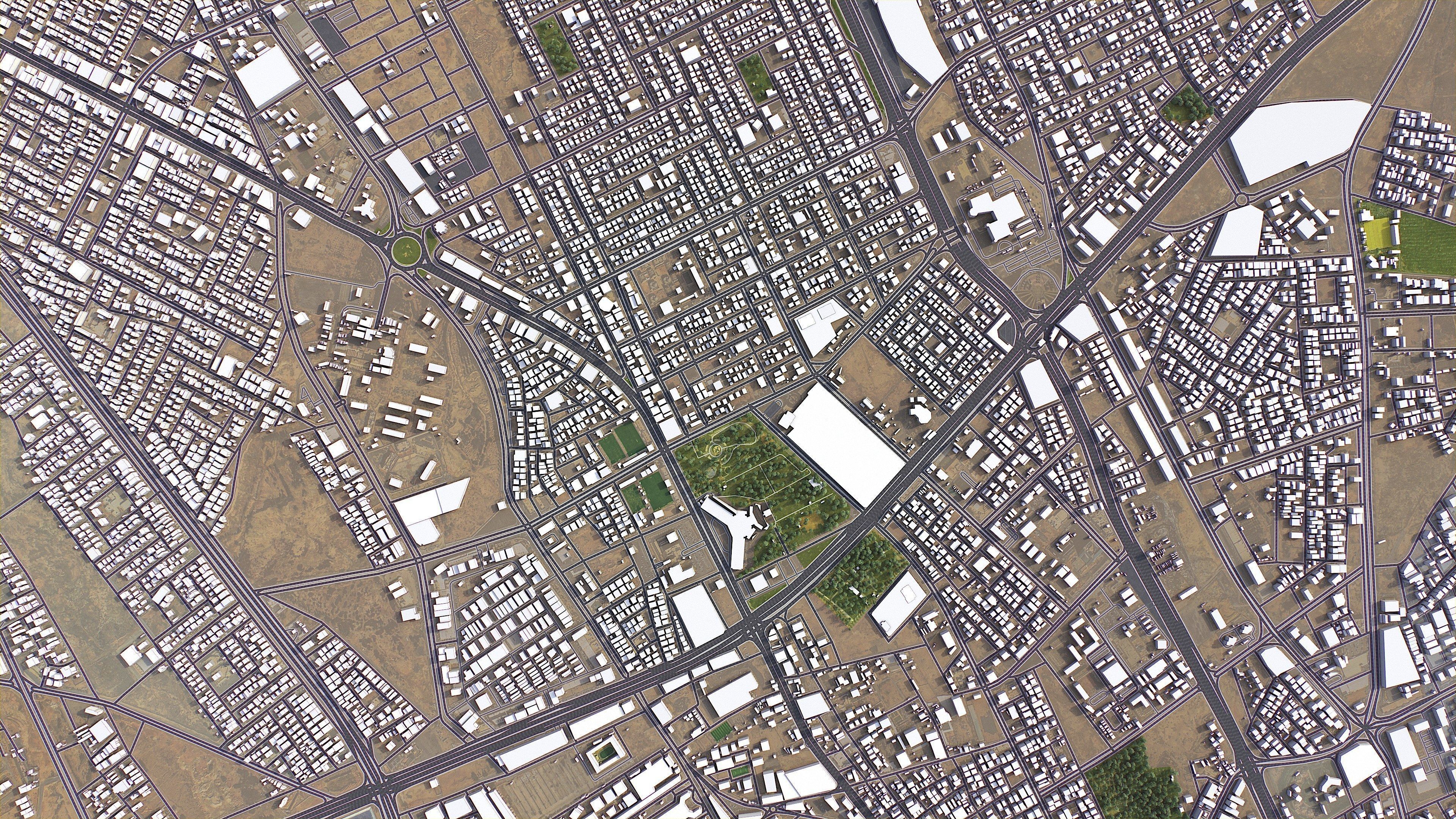 Buraydah Low-poly 3D model_5