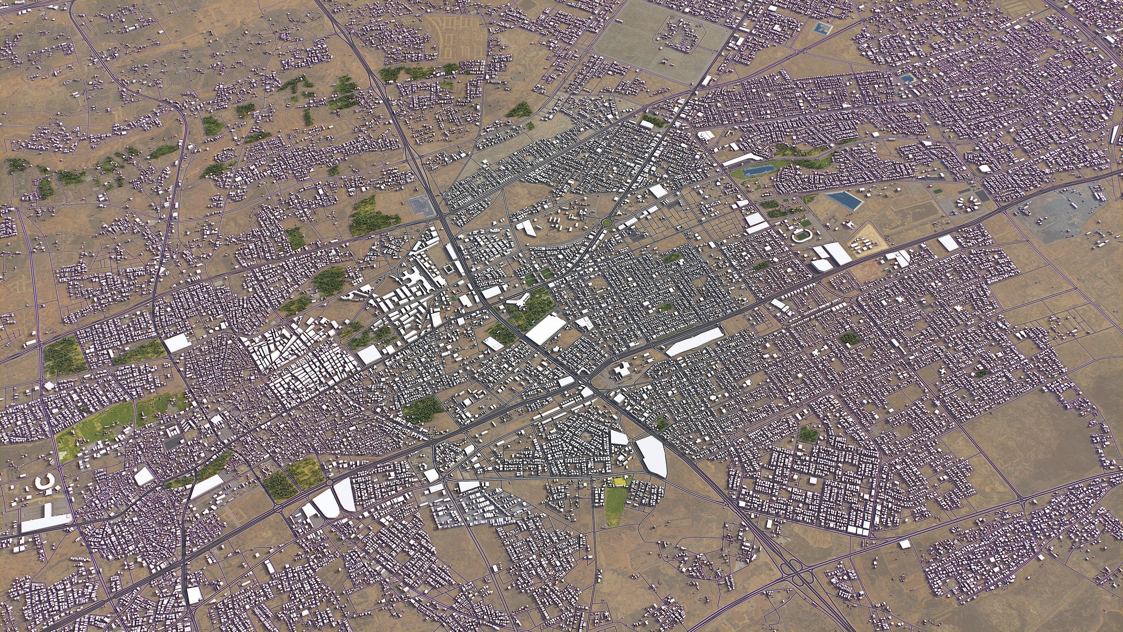 Buraydah Low-poly 3D model_9