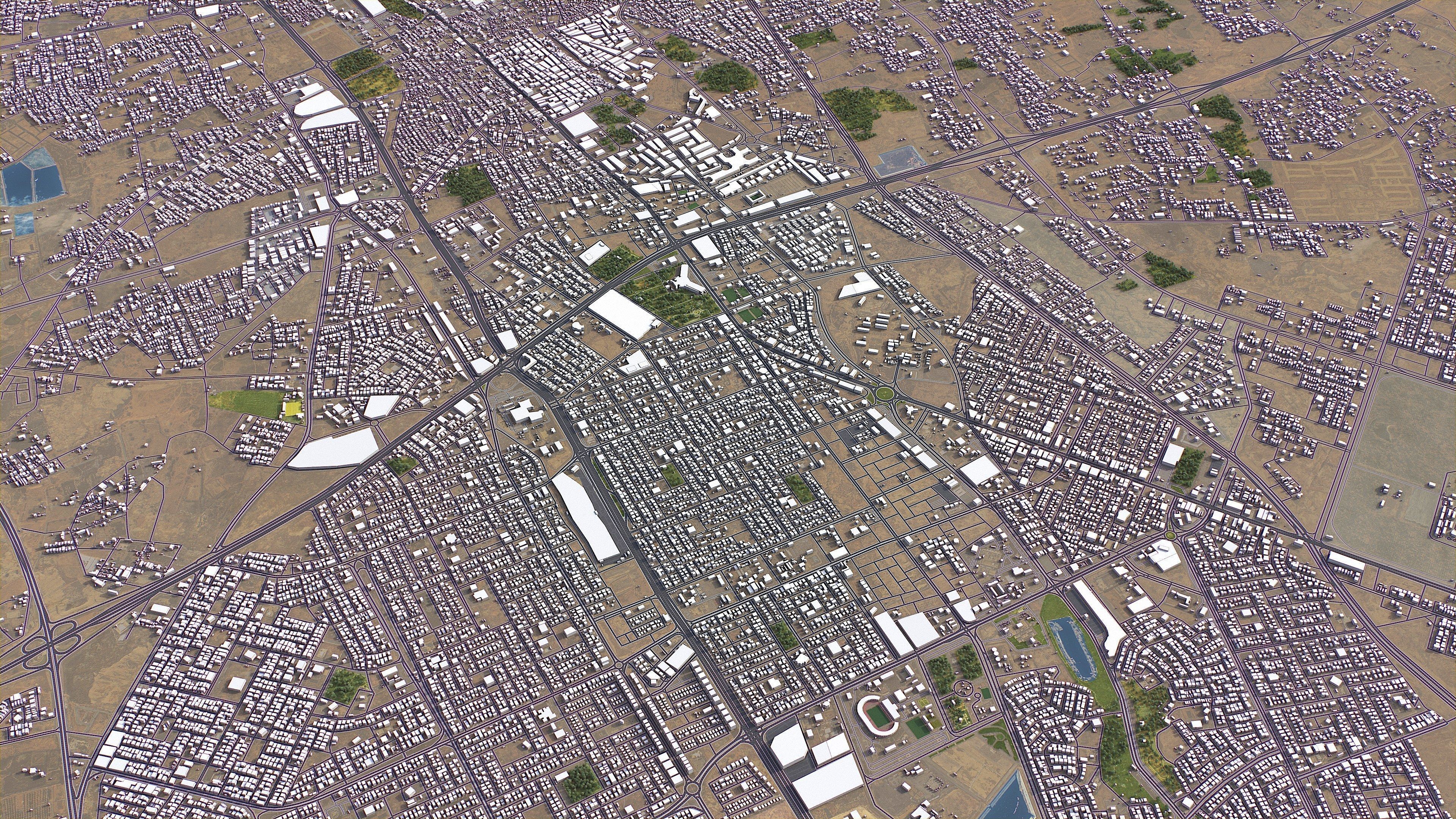 Buraydah Low-poly 3D model_8