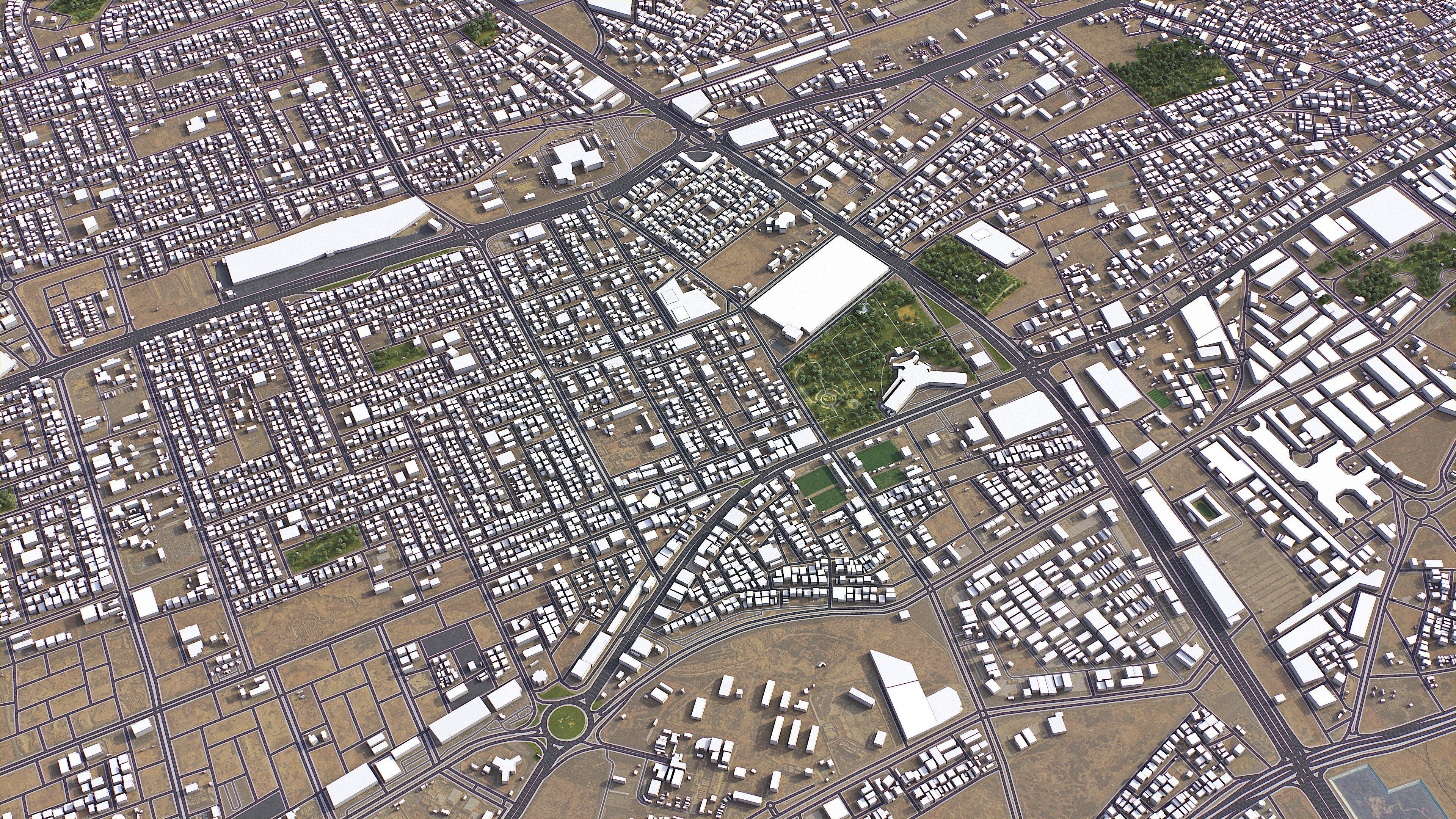 Buraydah Low-poly 3D model_2