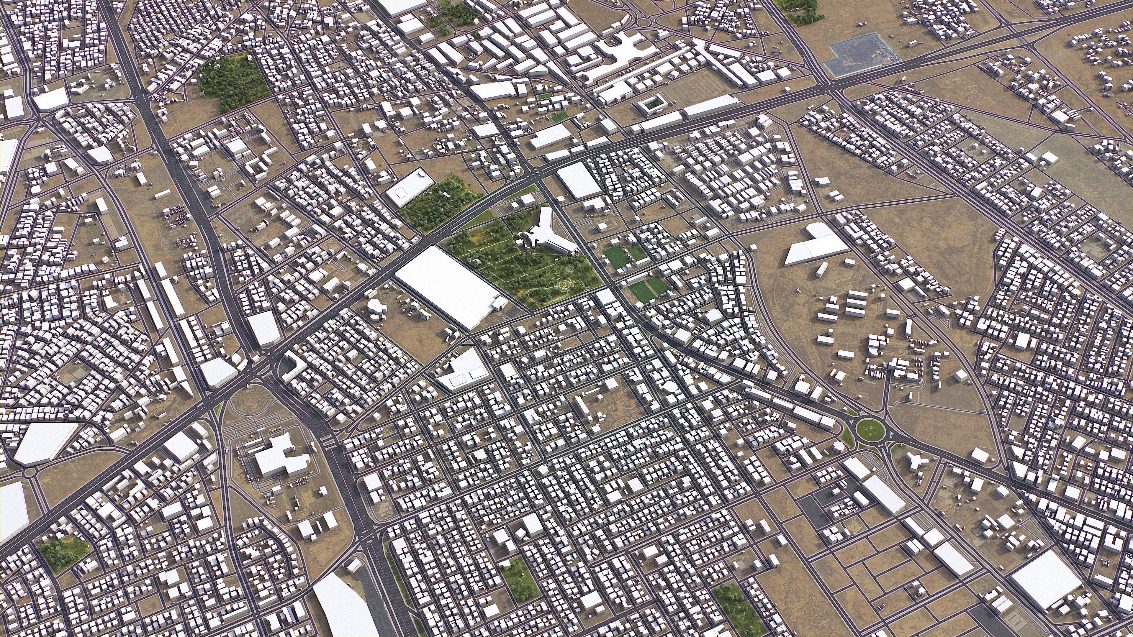 Buraydah Low-poly 3D model_3