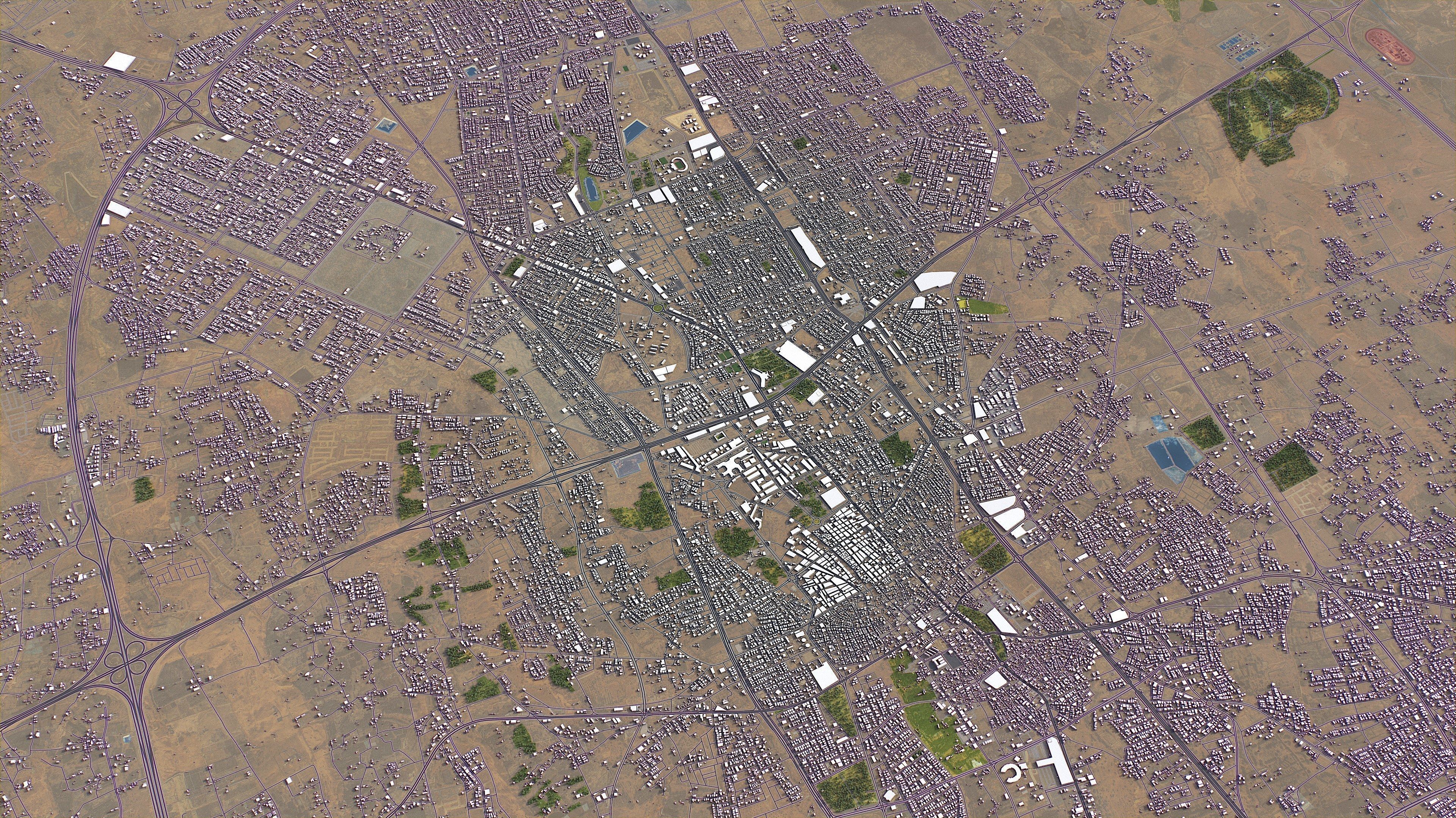 Buraydah Low-poly 3D model_10