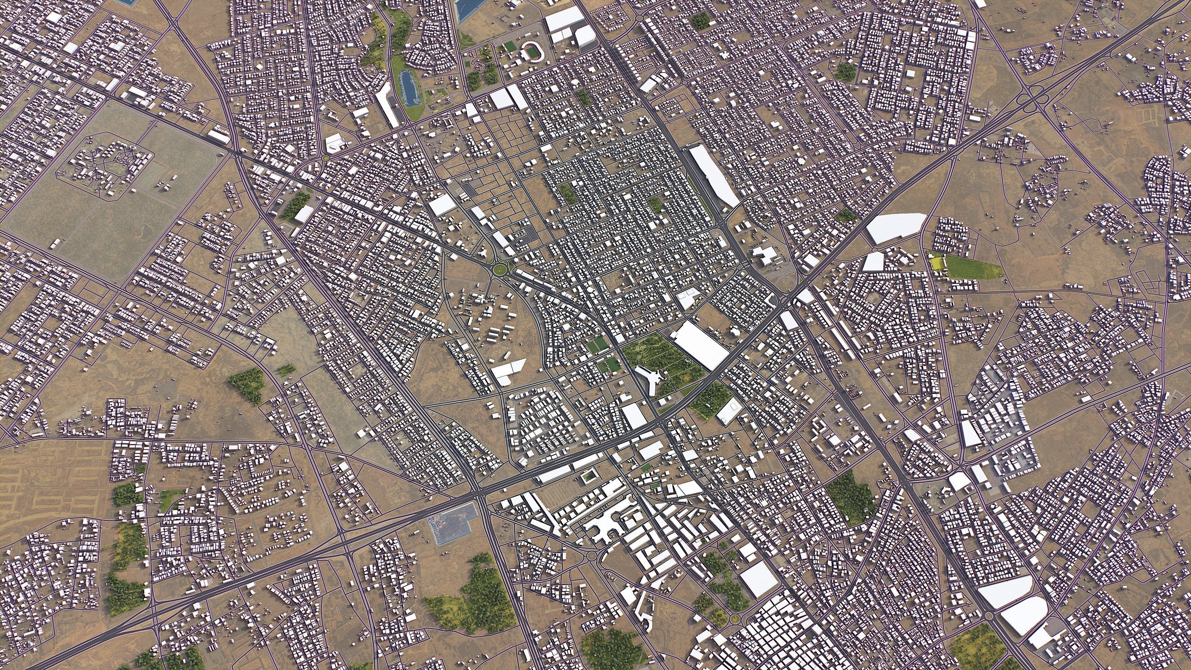 Buraydah Low-poly 3D model_6