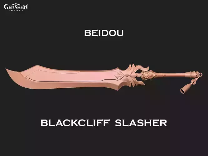 Genshin impact - Blackcliff Slasher 3D print model