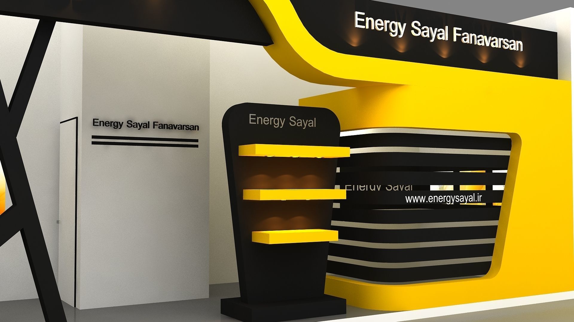 3d Exhibition Low-poly 3D model_8