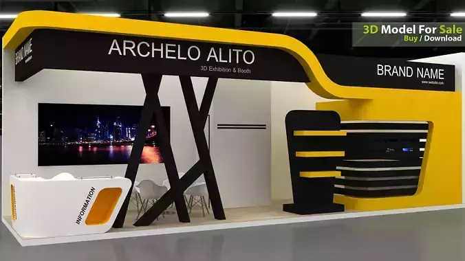 3d Exhibition Low-poly 3D model 3d Exhibition Low-poly 3D model