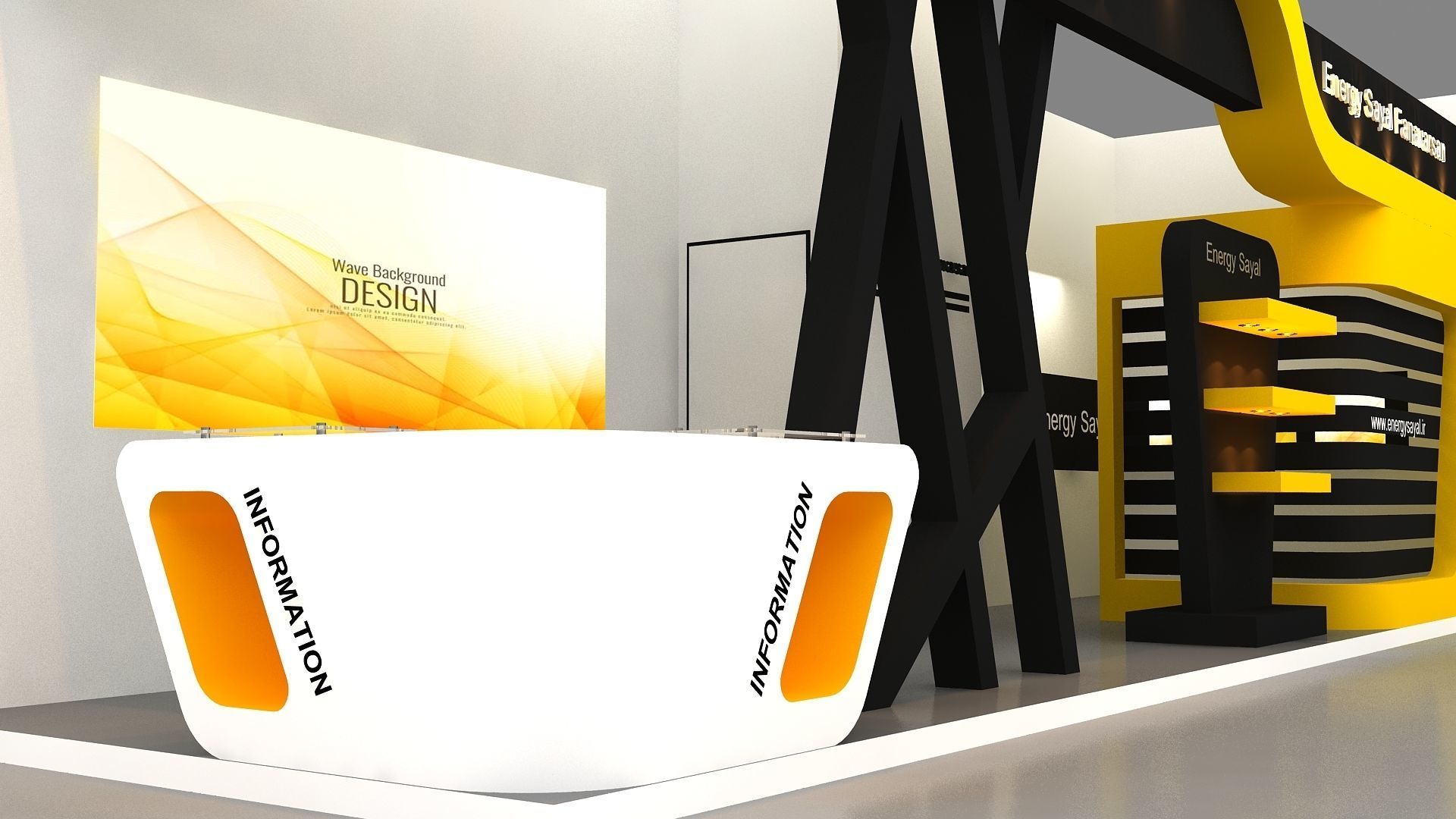 3d Exhibition Low-poly 3D model_10