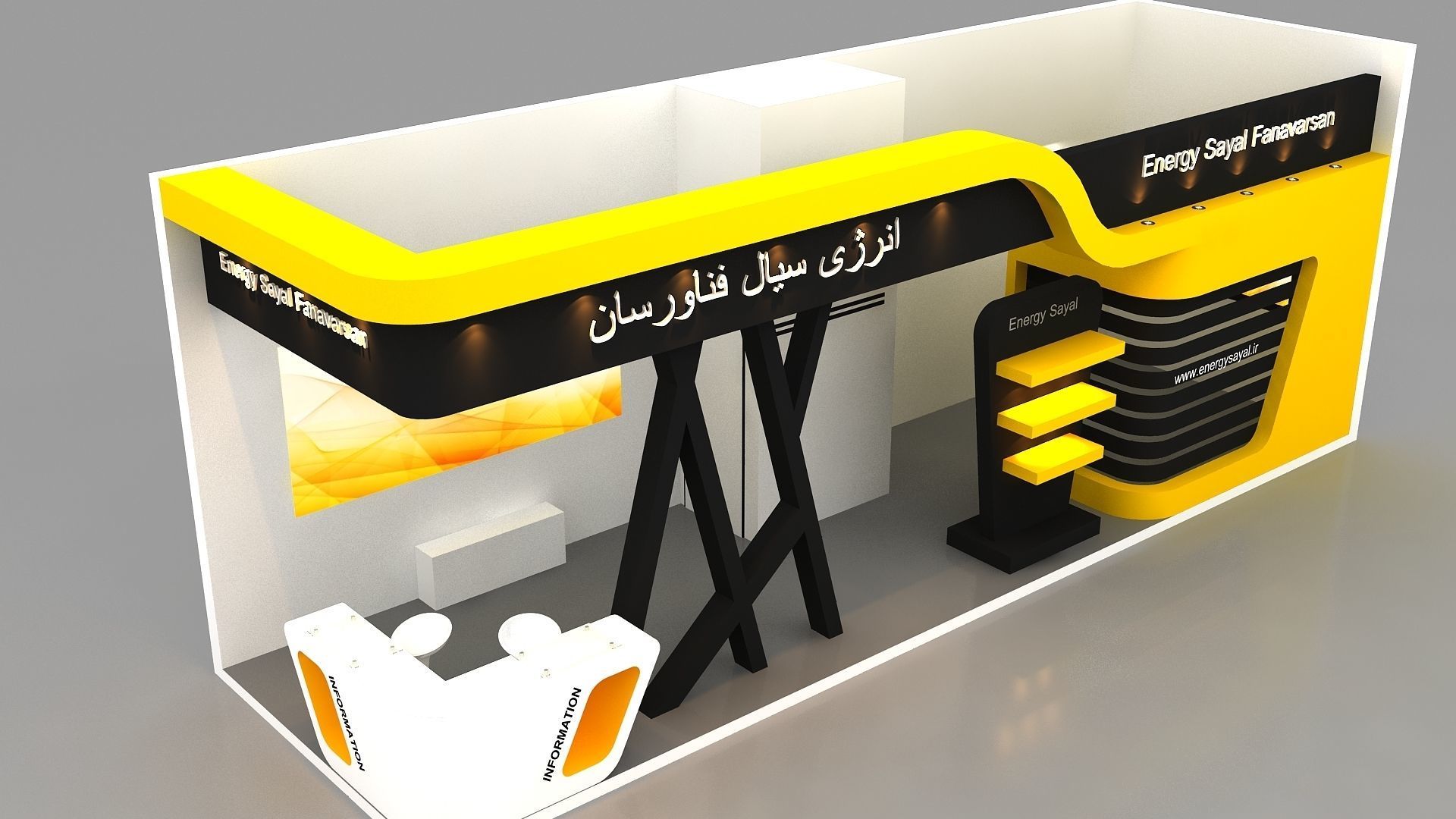 3d Exhibition Low-poly 3D model_9