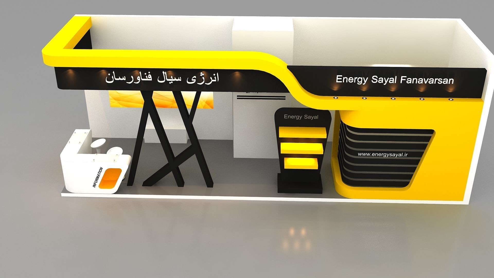 3d Exhibition Low-poly 3D model_11