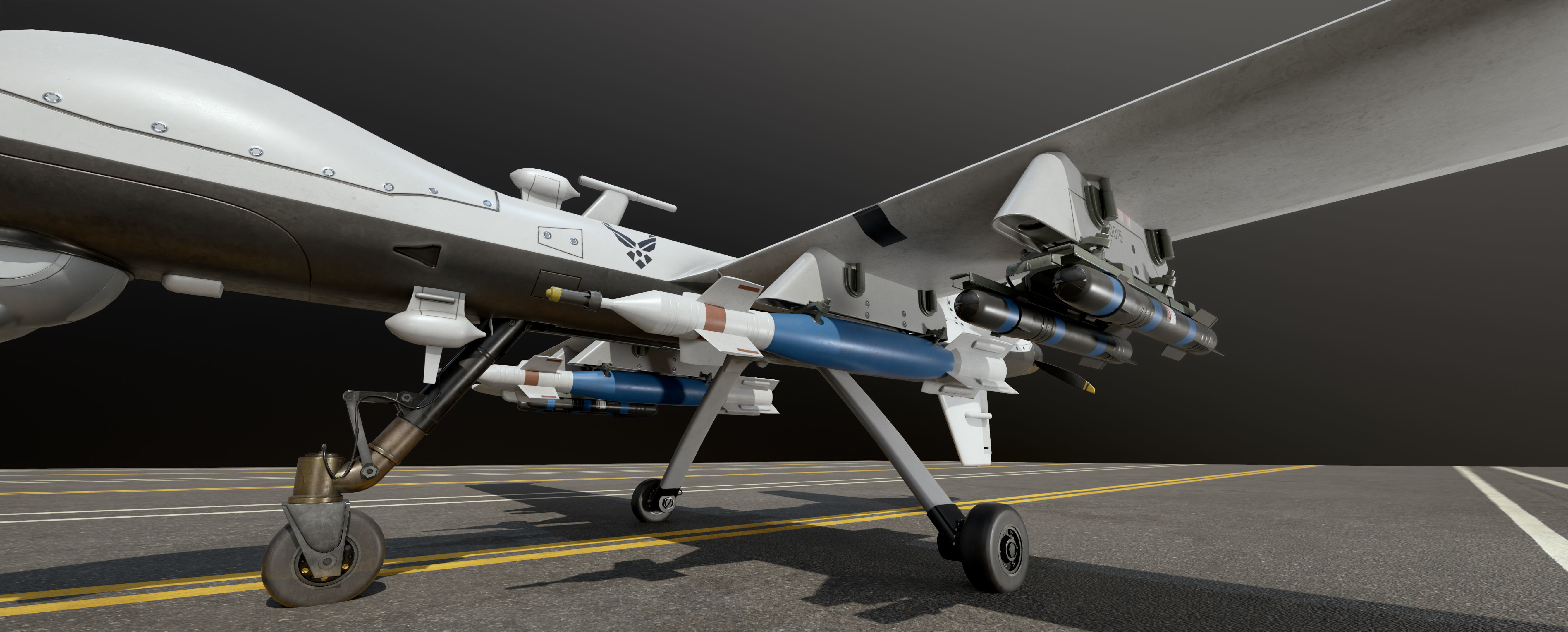 MQ9 Ripper Low-poly 3D model_9