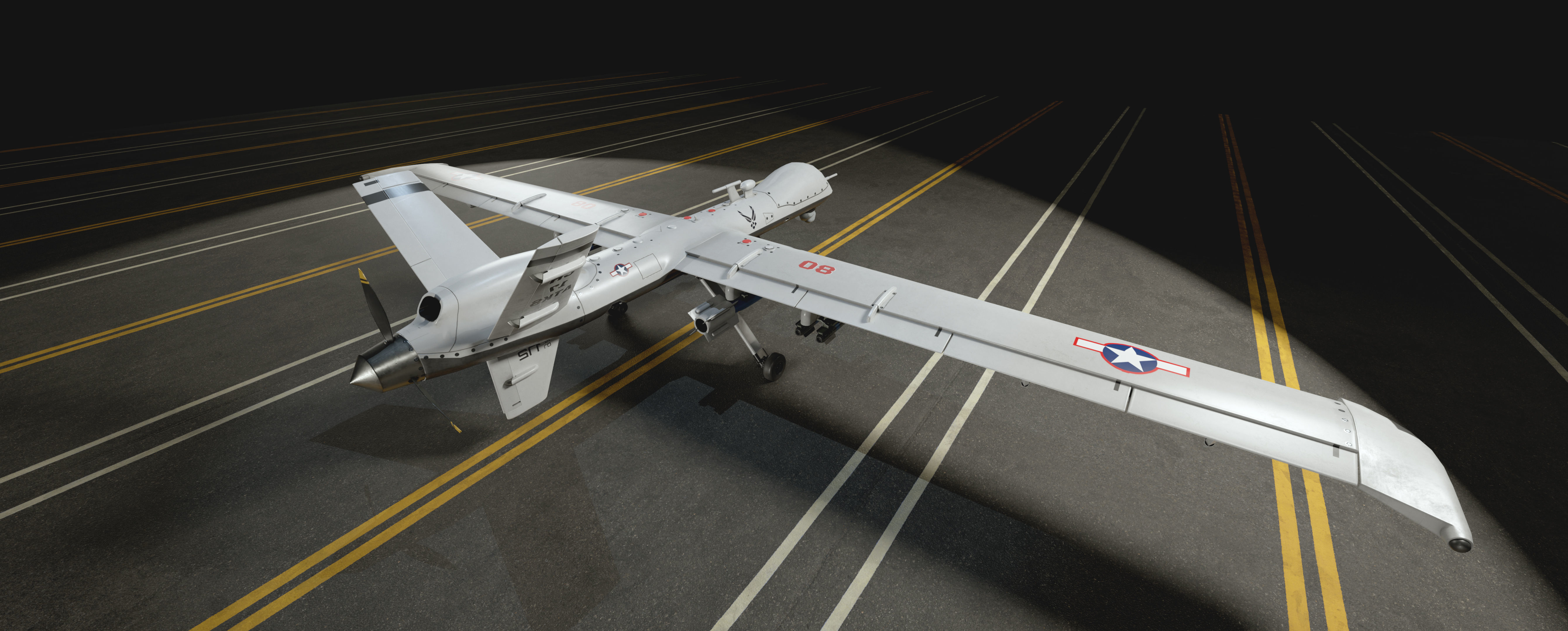 MQ9 Ripper Low-poly 3D model_7