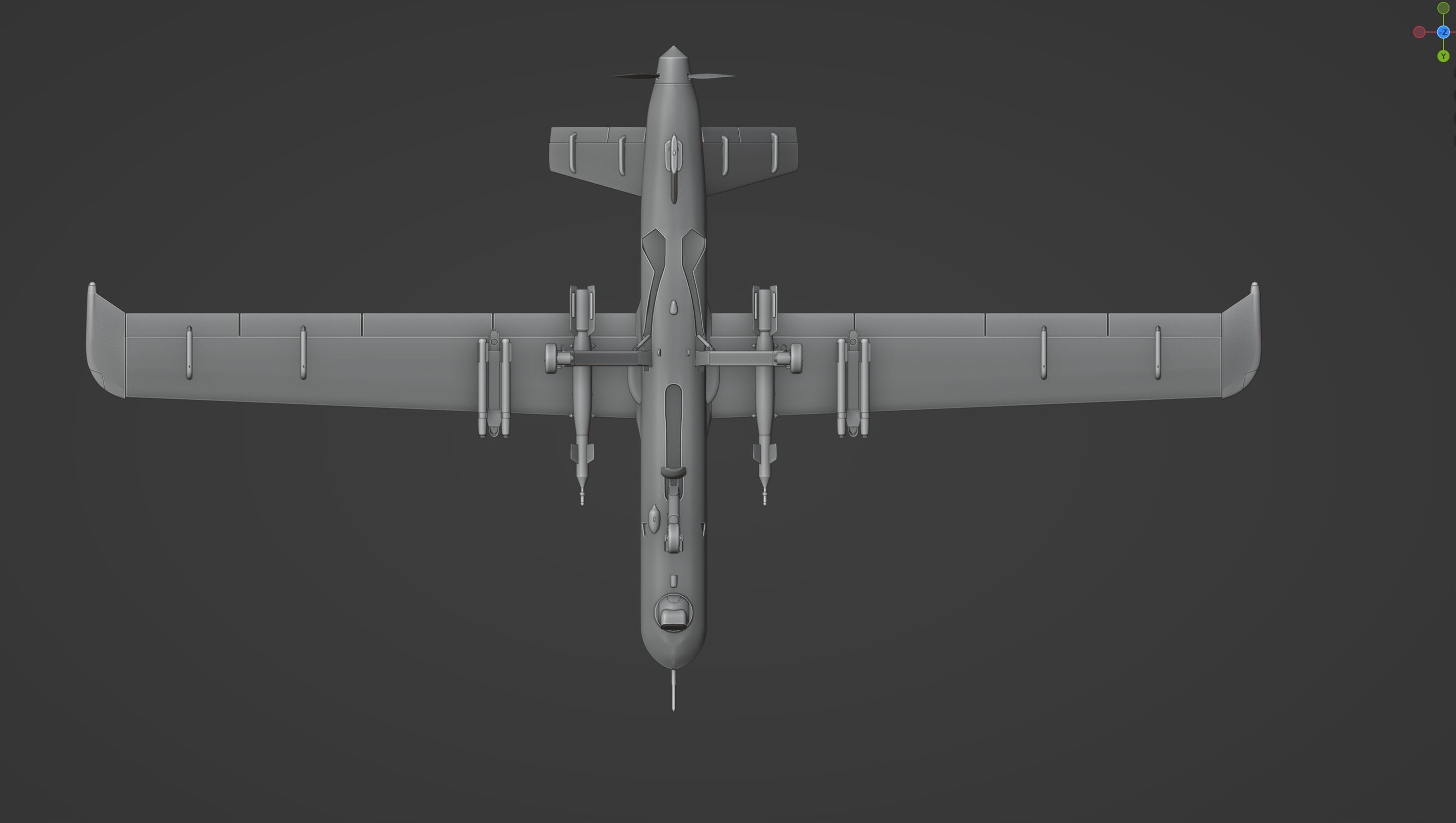 MQ9 Ripper Low-poly 3D model_6