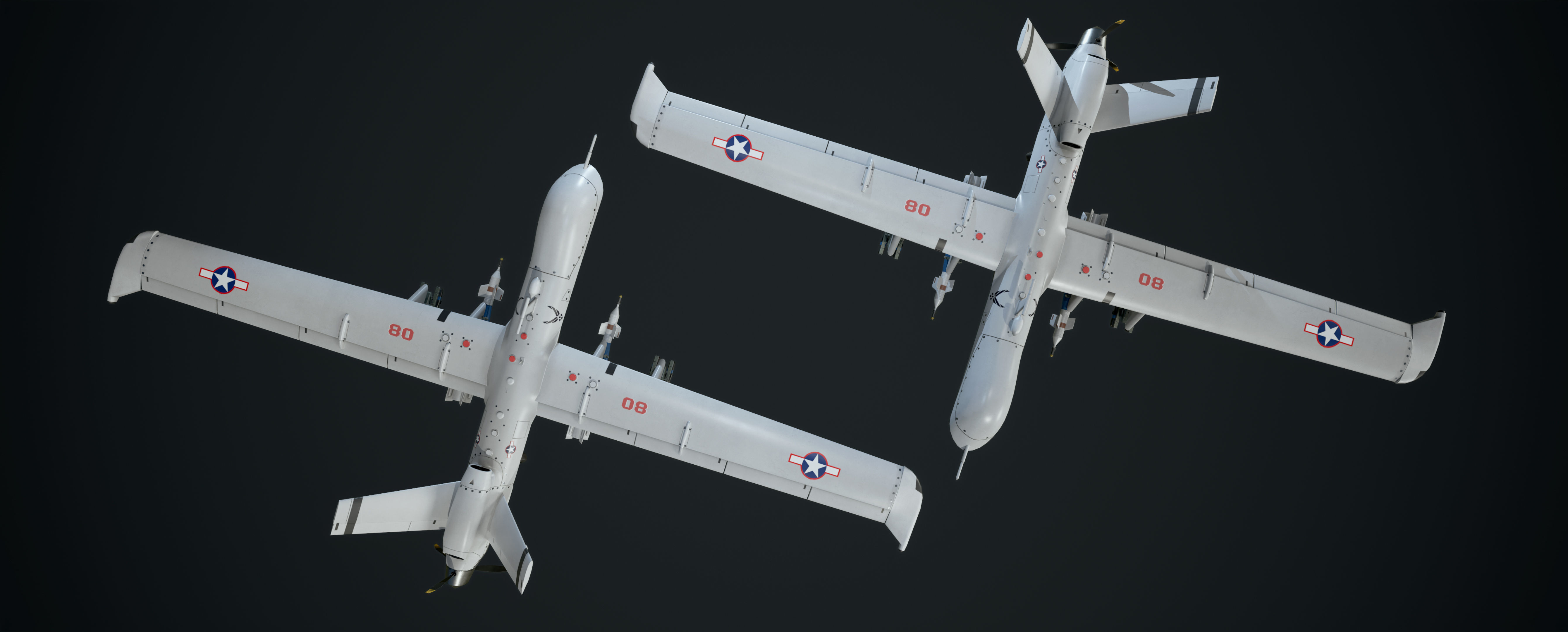 MQ9 Ripper Low-poly 3D model_11