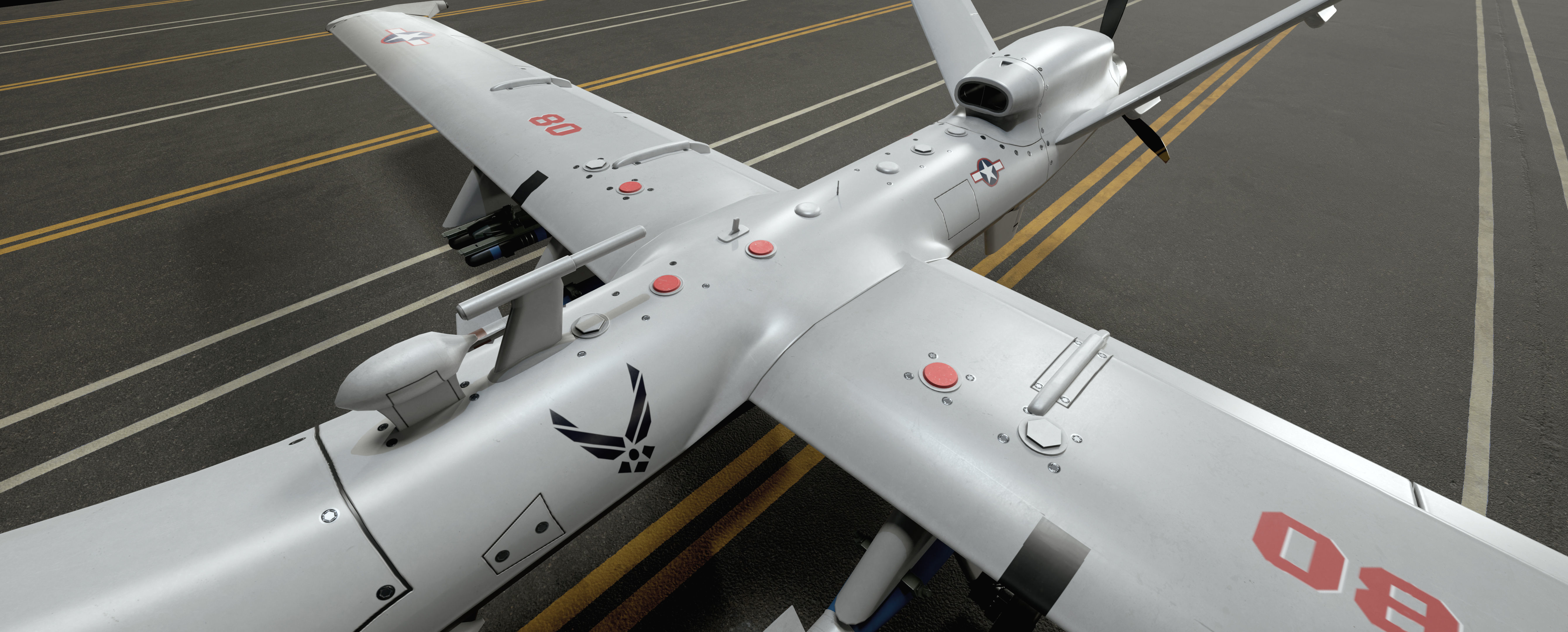 MQ9 Ripper Low-poly 3D model_3