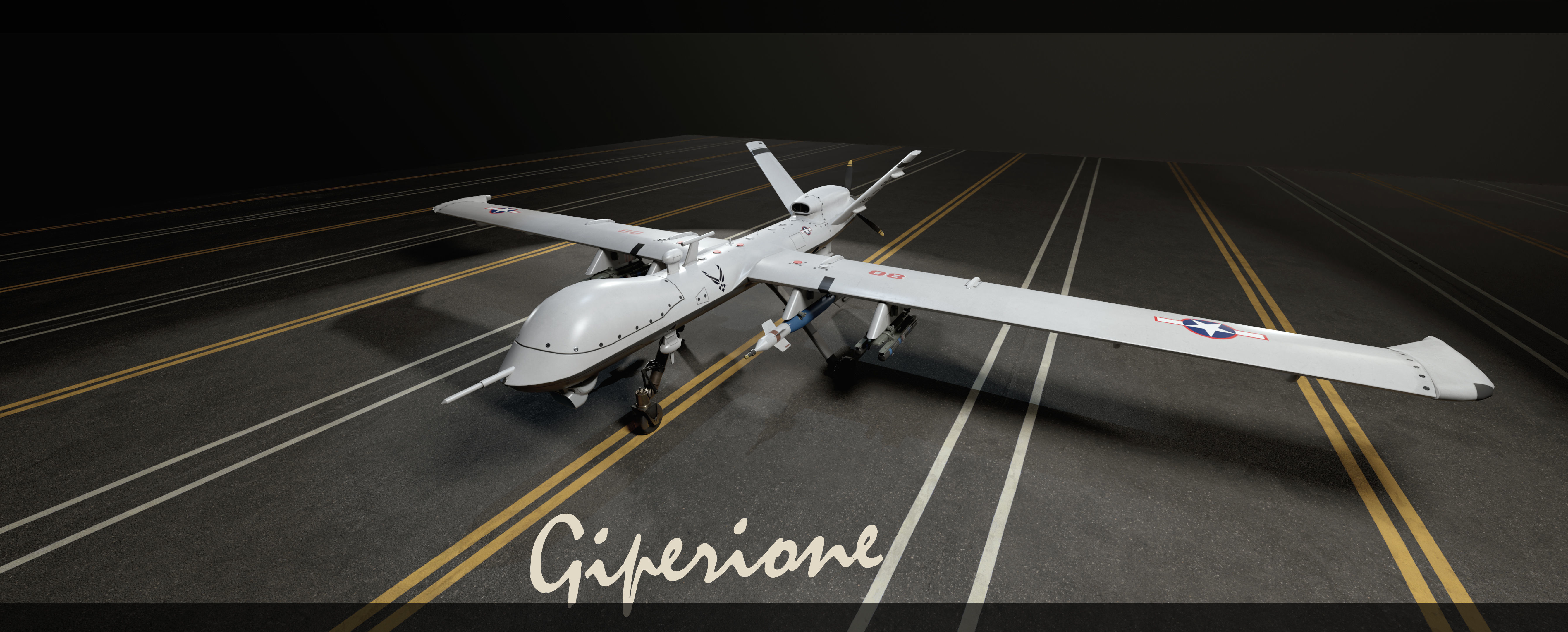 MQ9 Ripper Low-poly 3D model_2