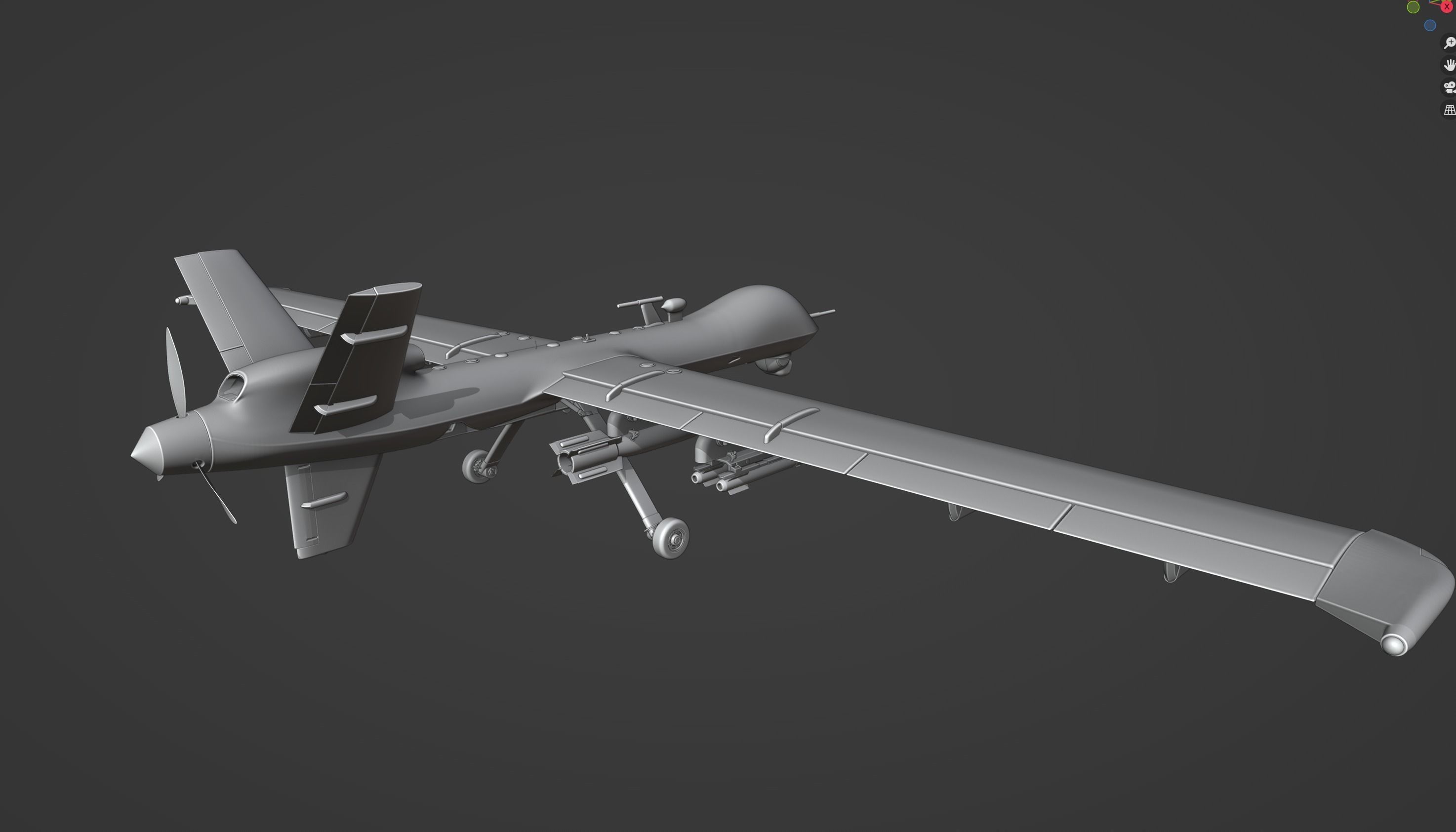 MQ9 Ripper Low-poly 3D model_5