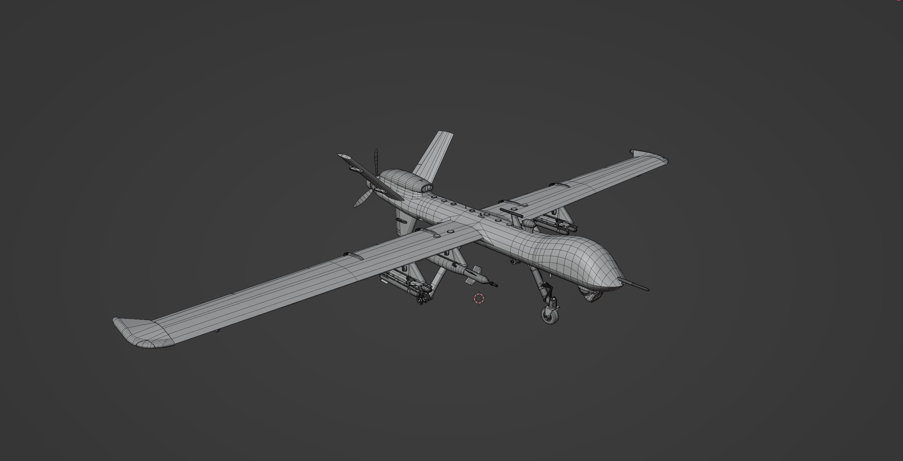 MQ9 Ripper Low-poly 3D model_4
