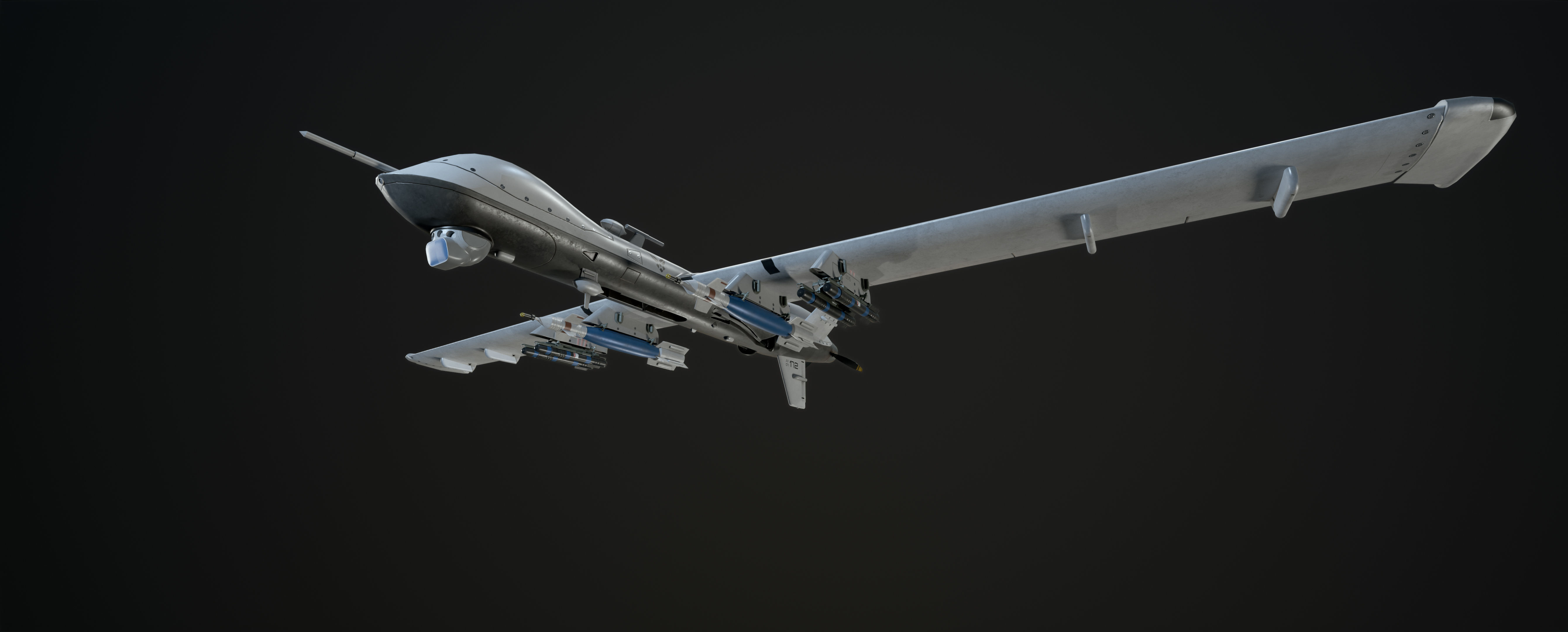 MQ9 Ripper Low-poly 3D model_8