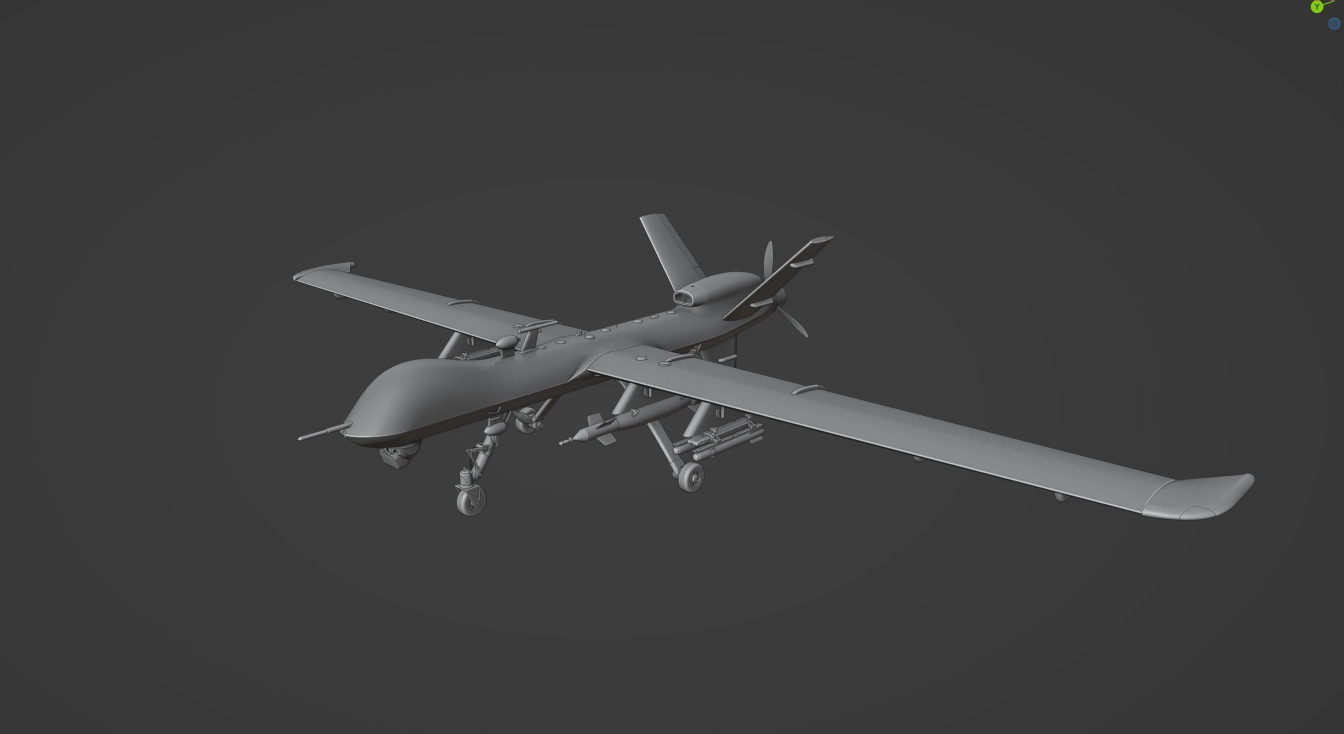 MQ9 Ripper Low-poly 3D model_13