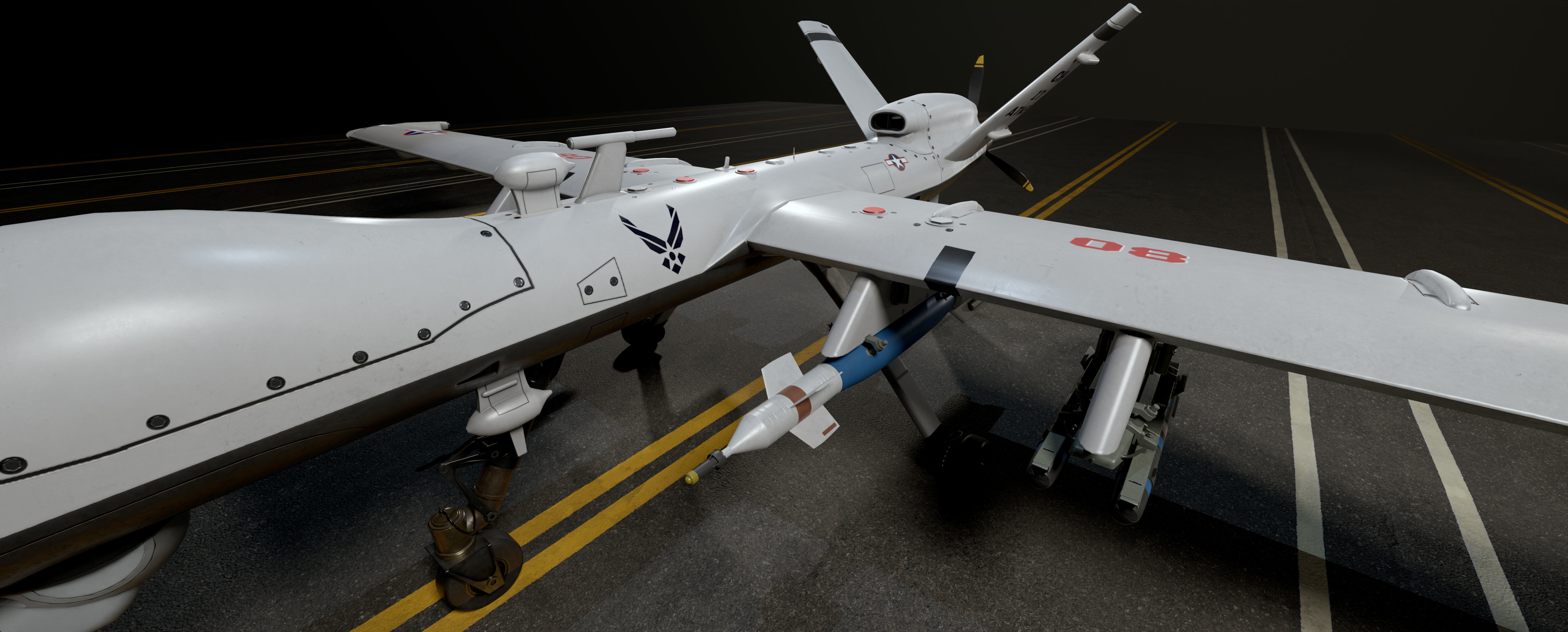 MQ9 Ripper Low-poly 3D model_12