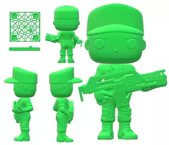 3D Print Model Funko Aliens Frost Funko Colonial Marine USCM