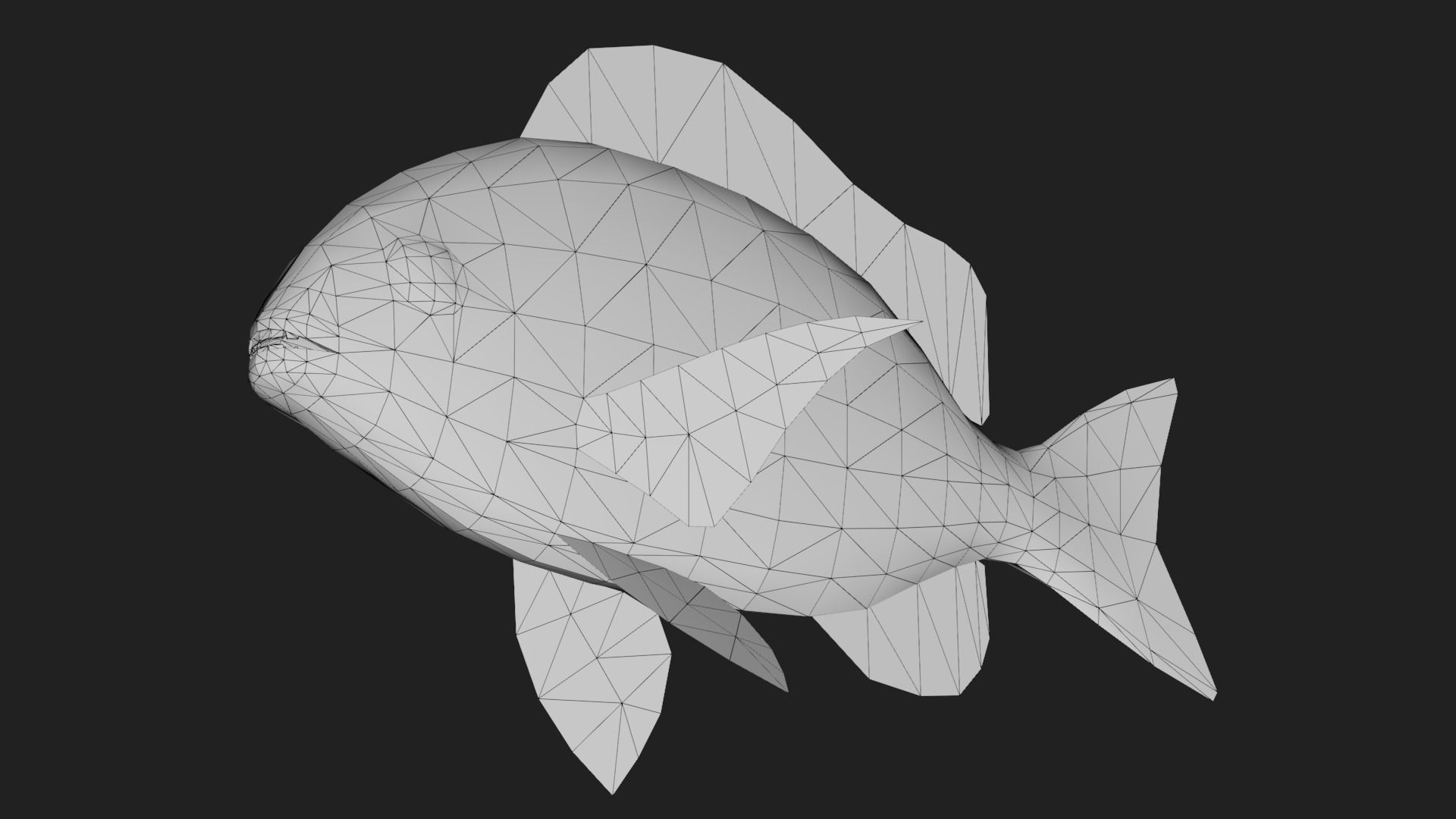 Snapper Low-poly 3D model_3