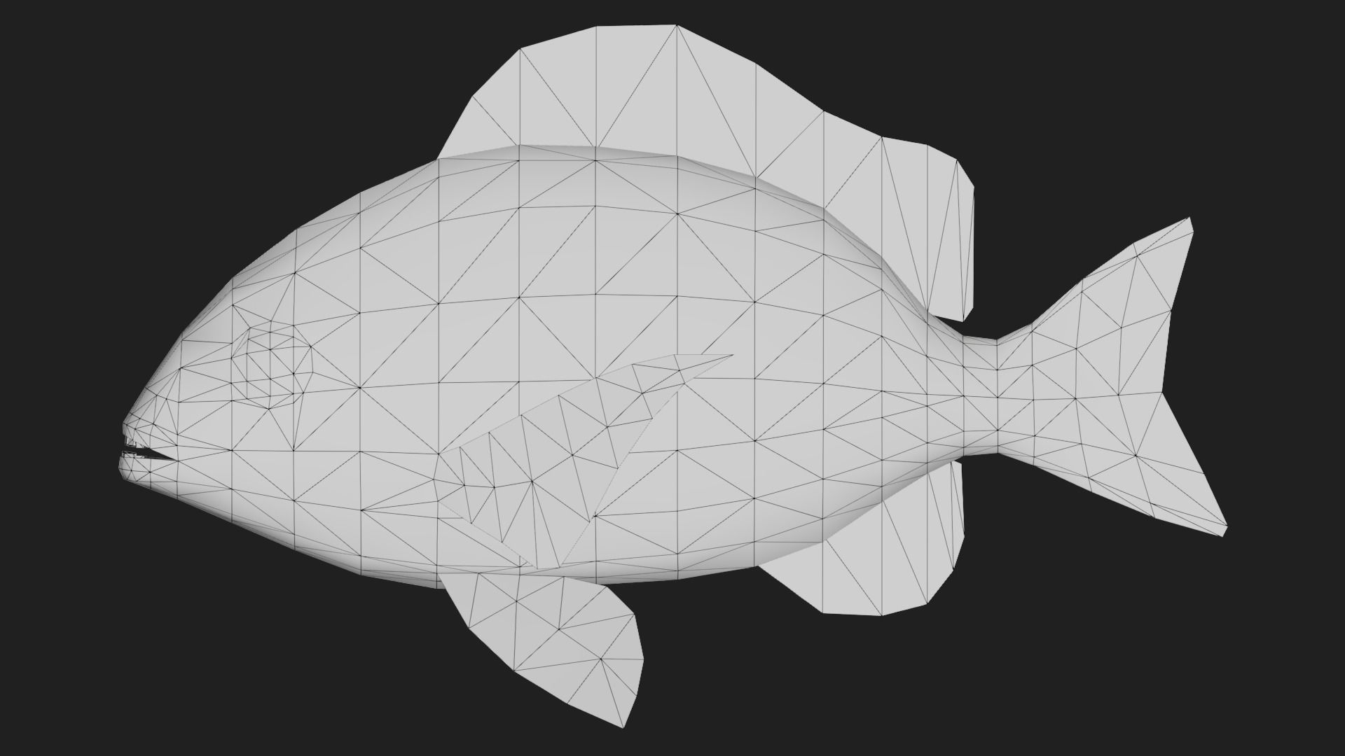 Snapper Low-poly 3D model_1