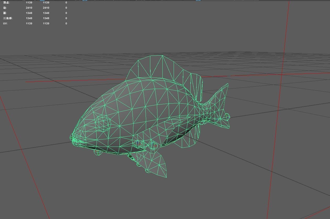 Snapper Low-poly 3D model_6