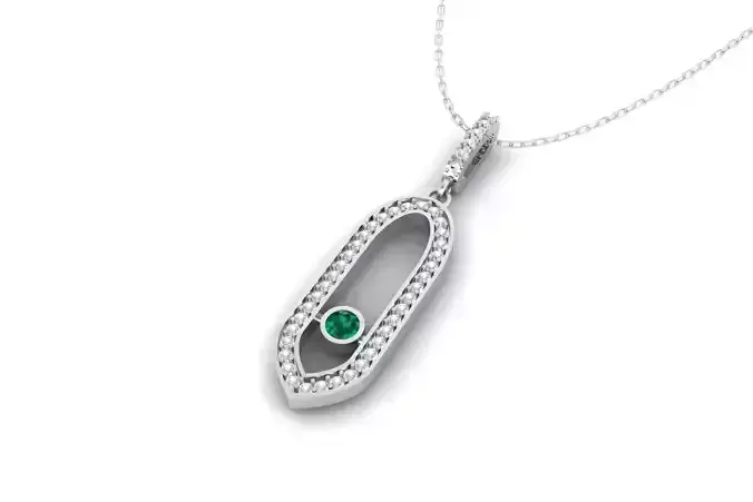 Diamond Bezel Pendant P 074