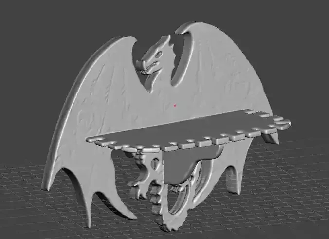 wall dragon with shelf